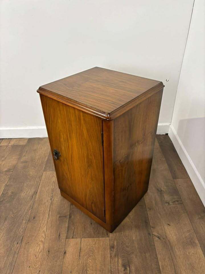 159.0 Vintage 1960s Austin Suite Walnut Bedside Cabinet photo