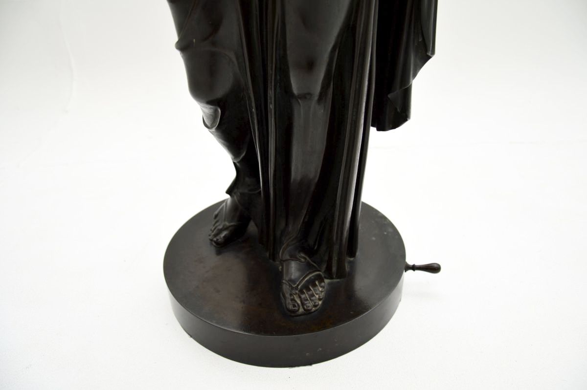 Large Antique French Bronze Neoclassical Robed Lady photo buy