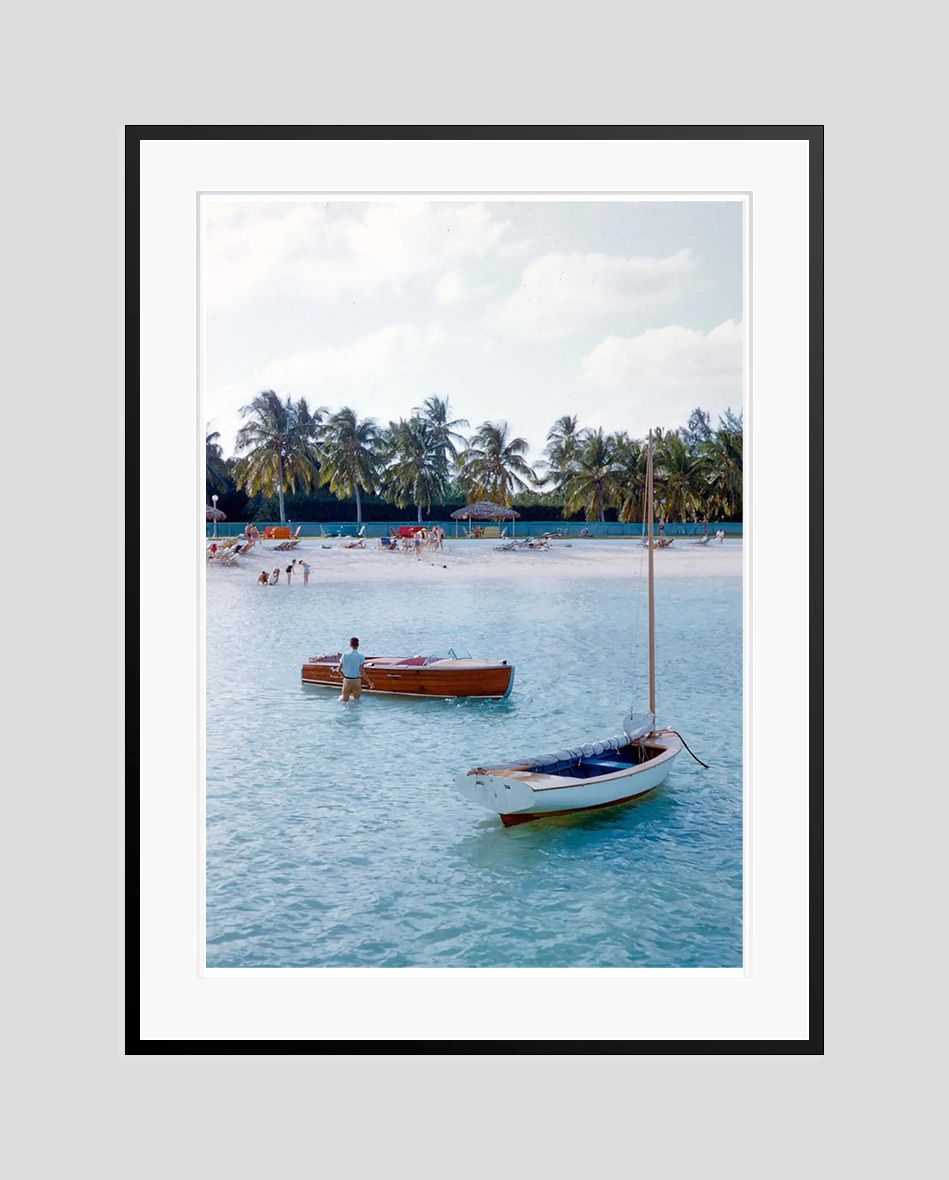Toni Frissell 'Florida Beach Scene' Archival Pigment Print Framed In Black photo furniture