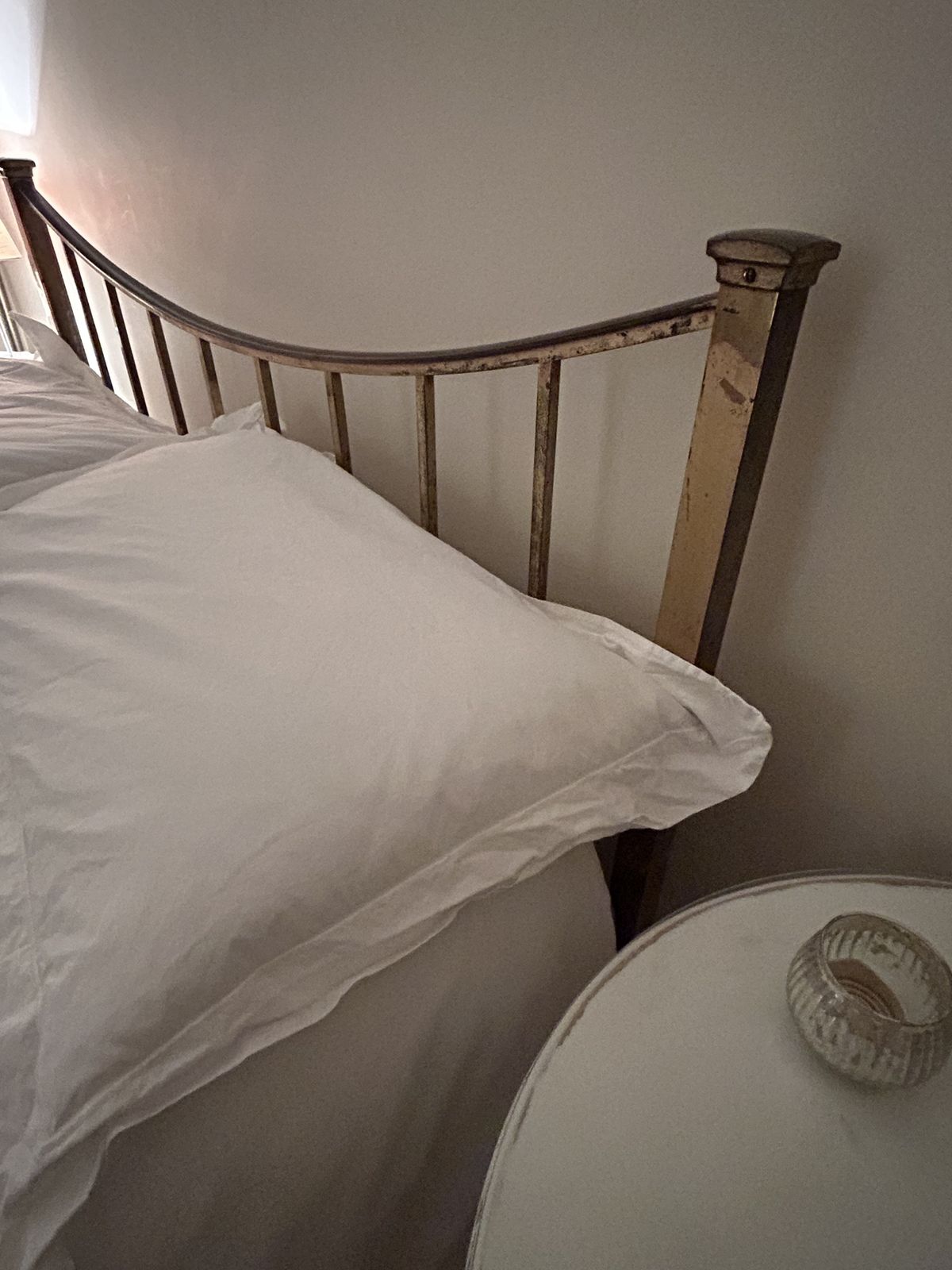 Antique Brass Double Bed And Mattress photo buy