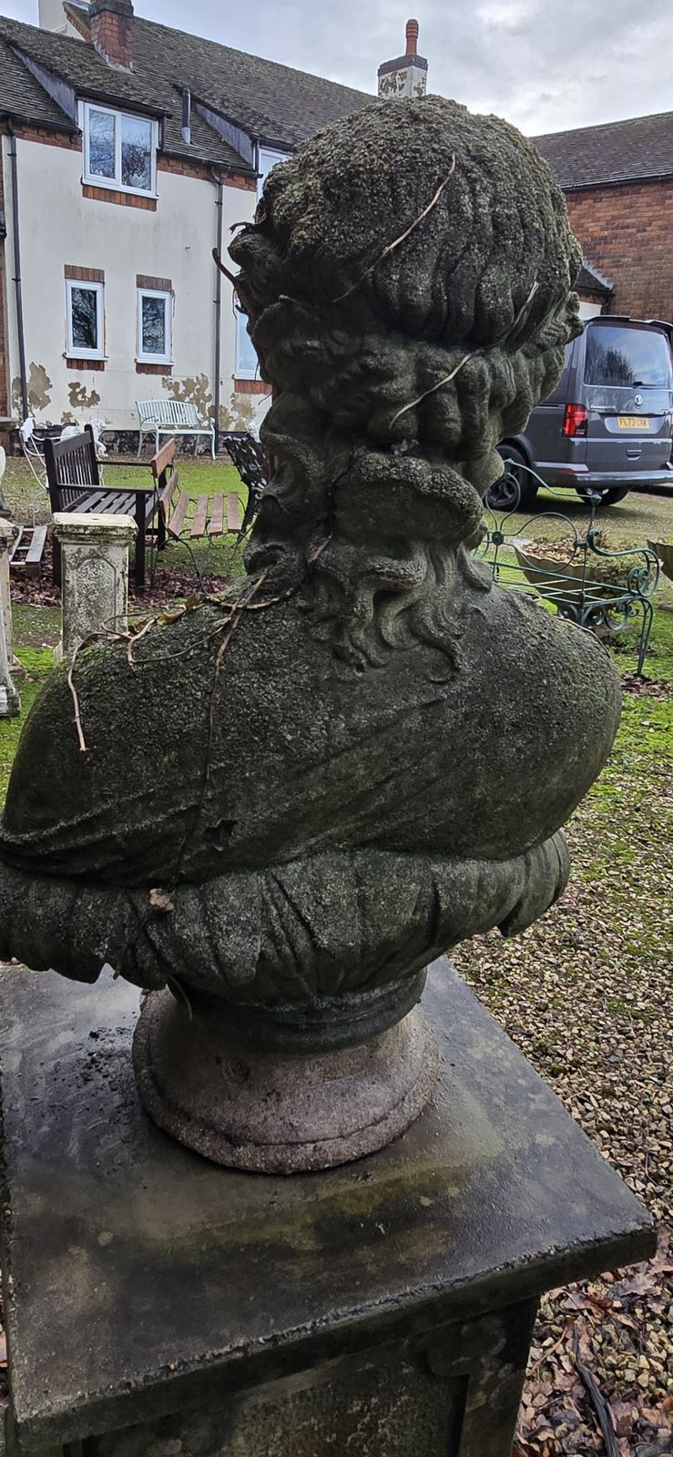 Large Well Weathered Bust Of Isis photo vinterior