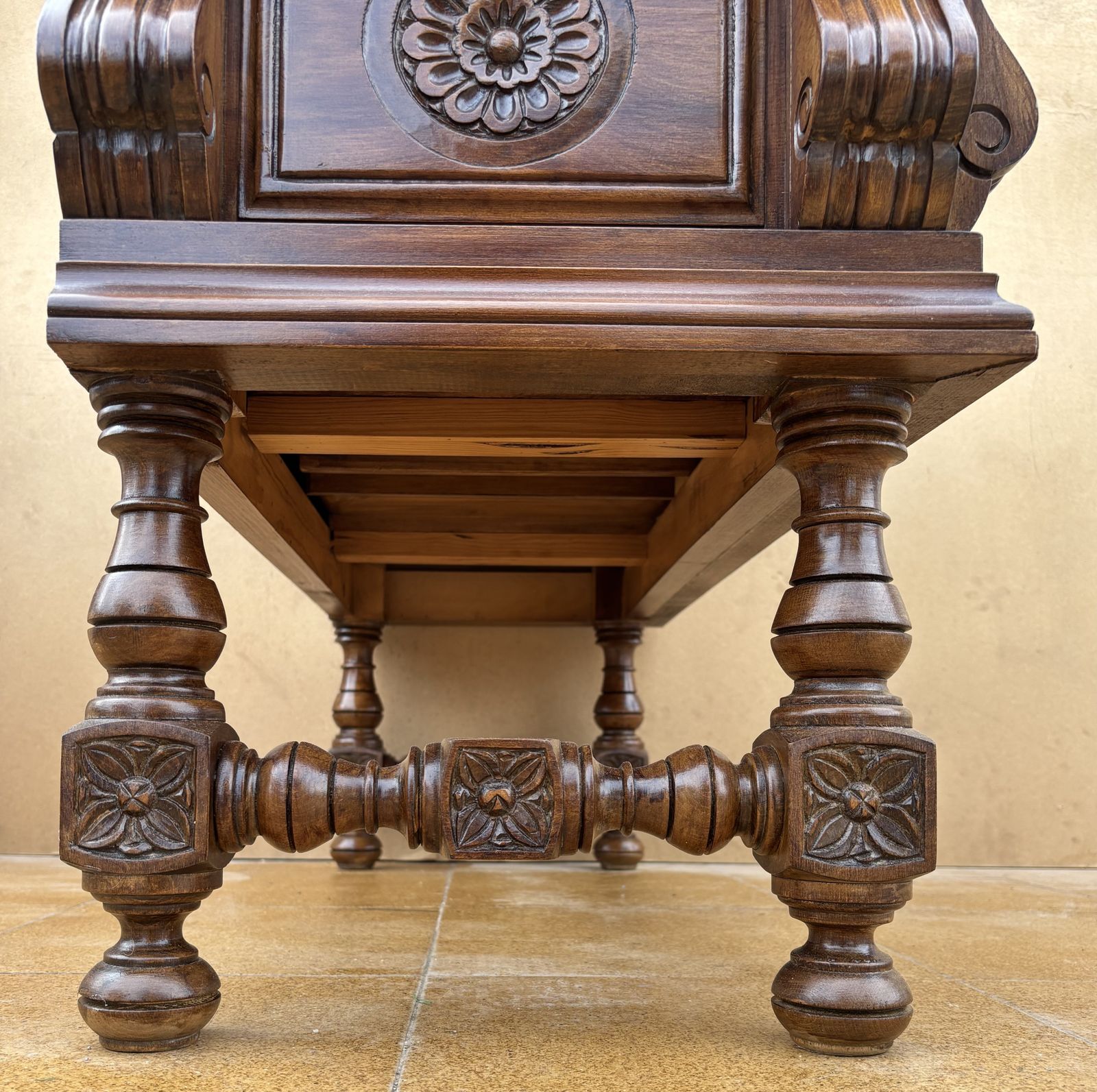Spanish Baroque Revival Walnut Chest Of Drawers, Late 19th Century photo buy