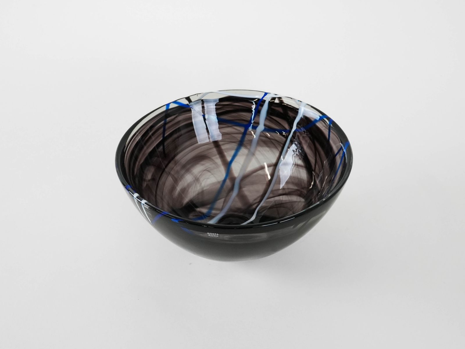 Glass Bowl Contrast, Swedish Design, 1980s, Manufacturer: Kosta Boda, Designer: Anna Ehrner photo for sale