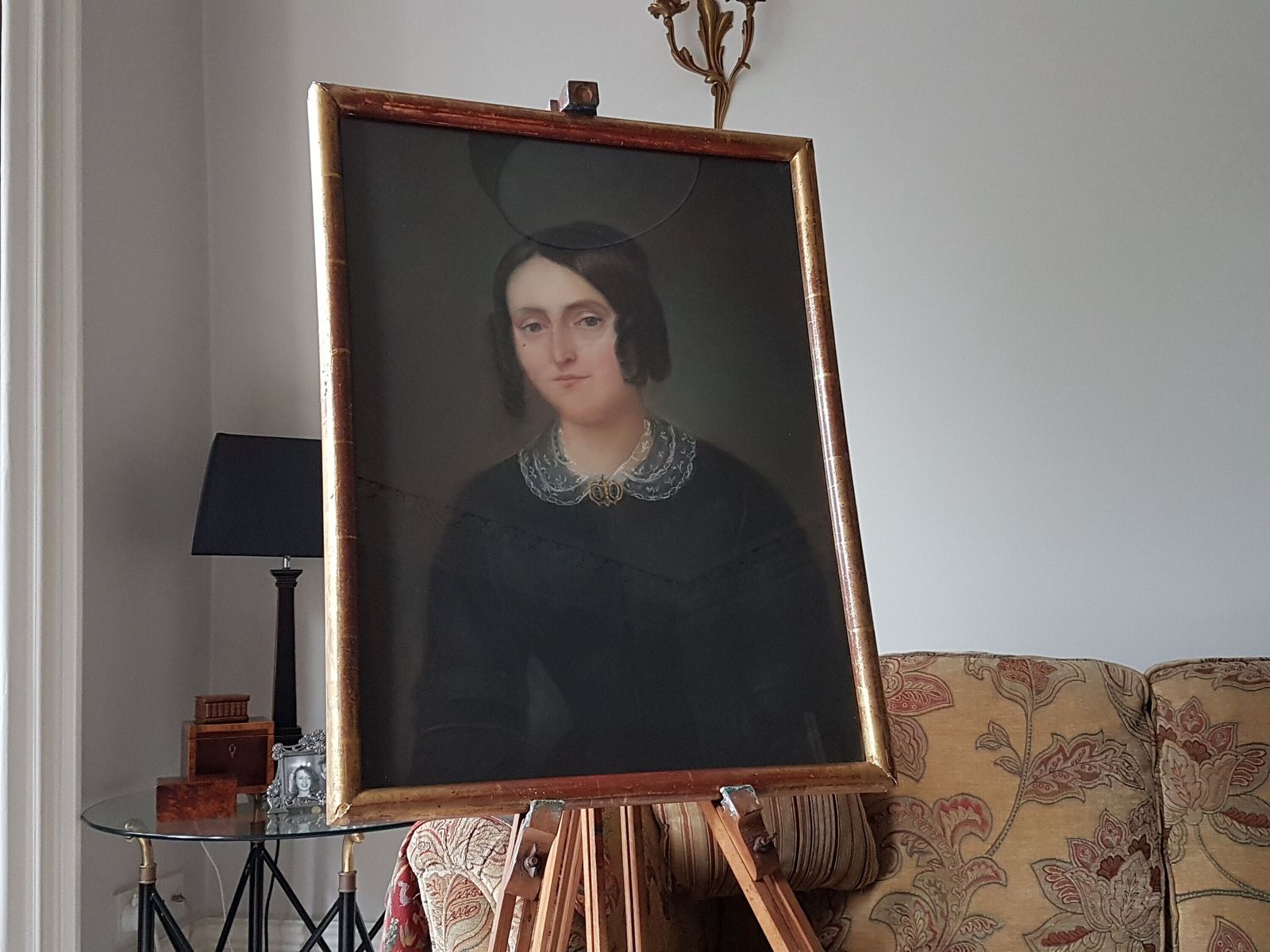 A Pretty Antique French Framed Pastel Portrait Of A Young Woman C1840 photo for sale
