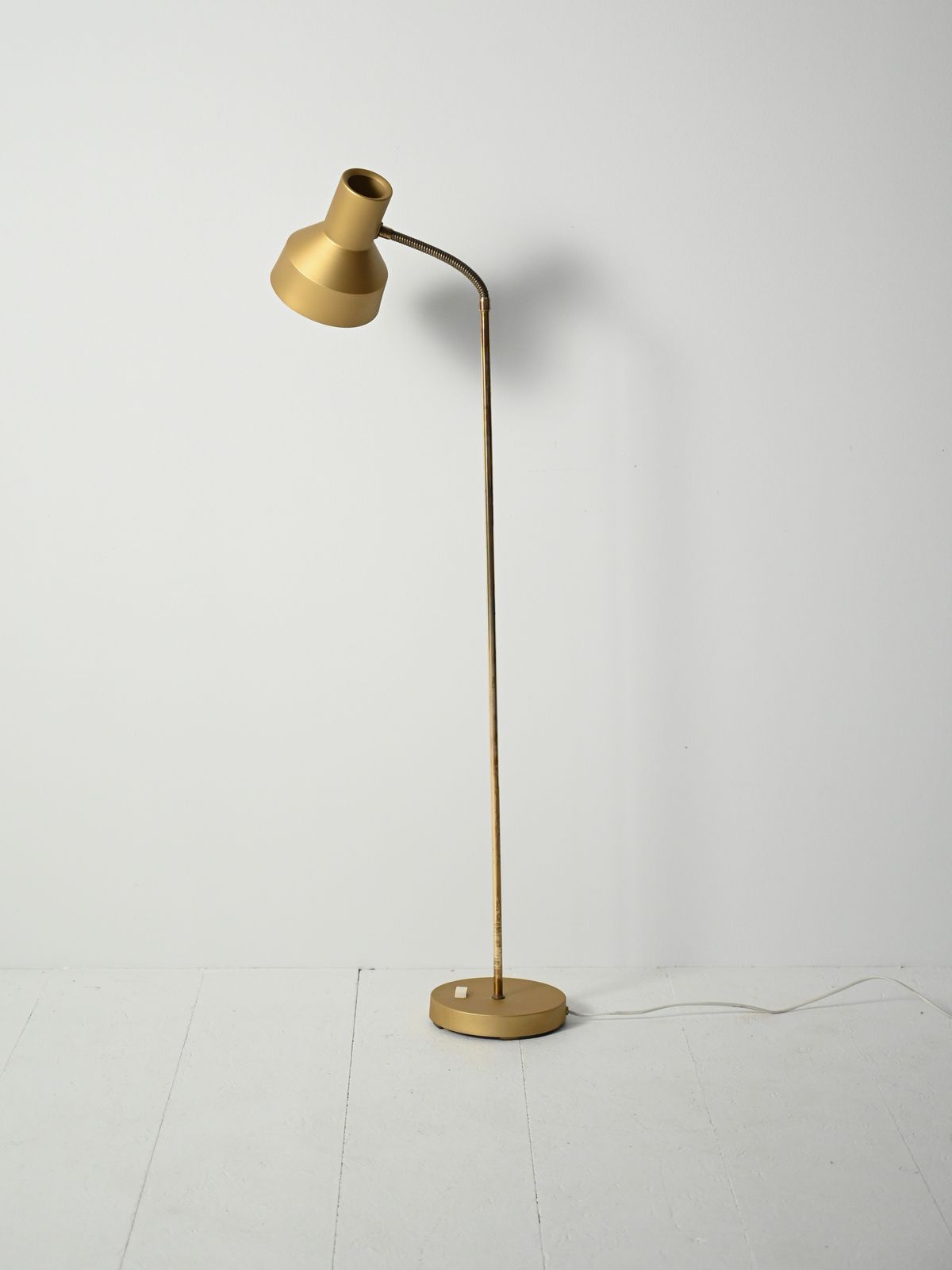 Scandinavian Floor Lamp In Brass And Chromed Metal, 1960s/70s photo Lighting
