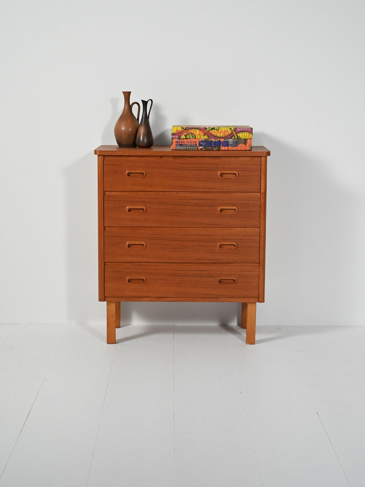 Scandinavische Teakhouten Ladekast Uit De Jaren 1960