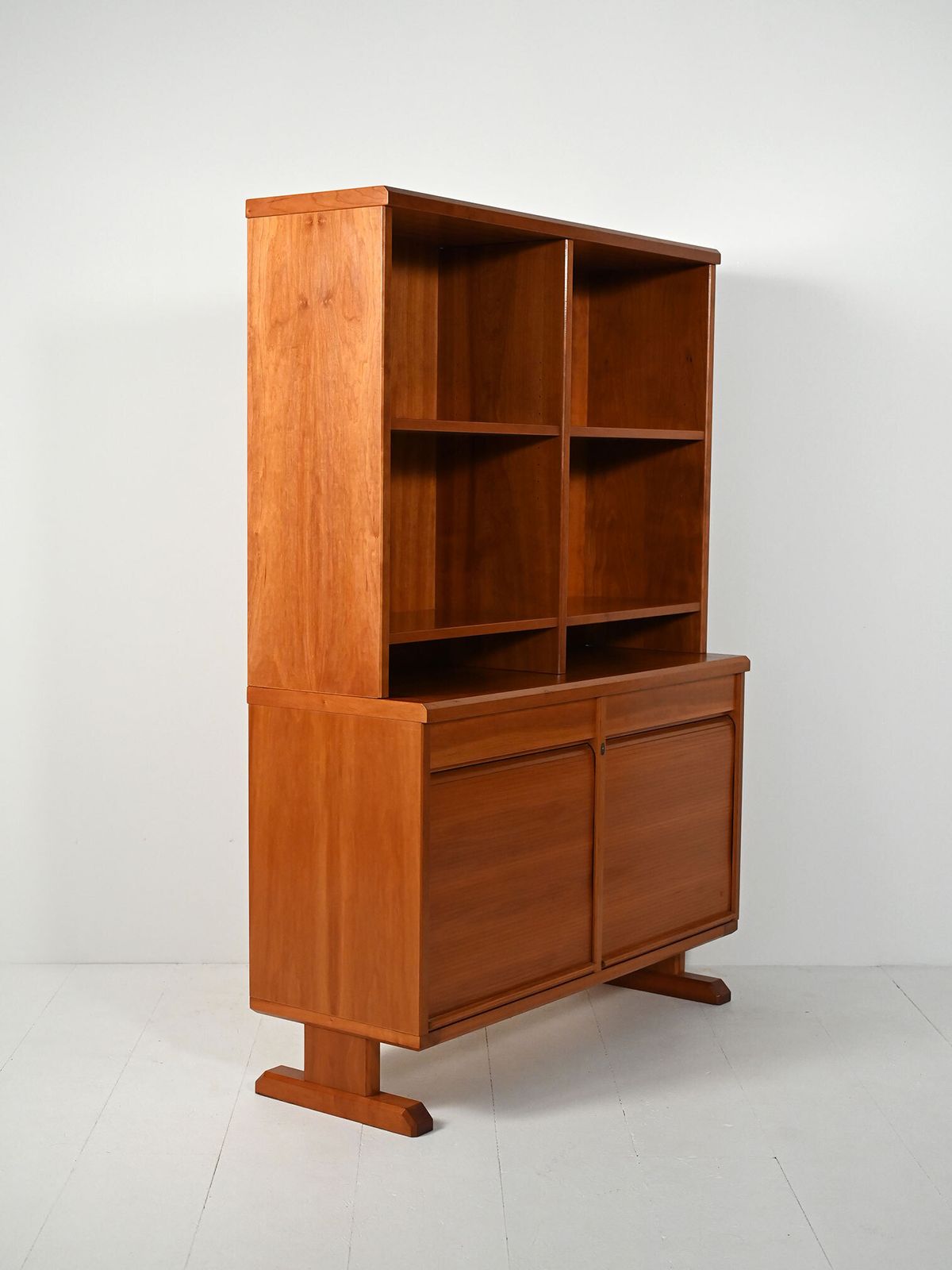 Scandinavian Bookcase With Sideboard And Open Shelves, 1940s/50s photo Furniture