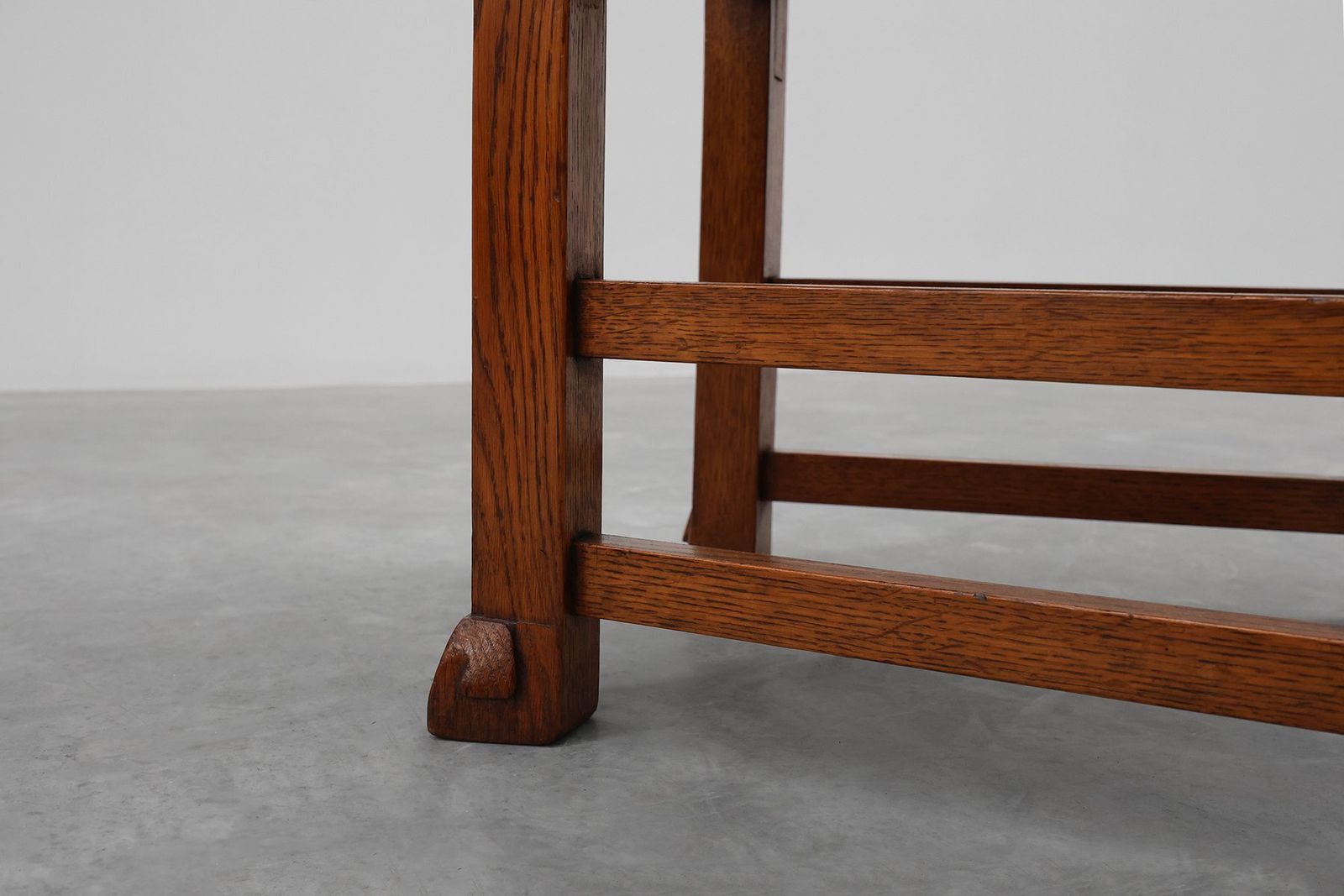 photo vintage Early Art Deco Oak & Wicker Dining Chairs, Belgium, 1915, Set Of 4