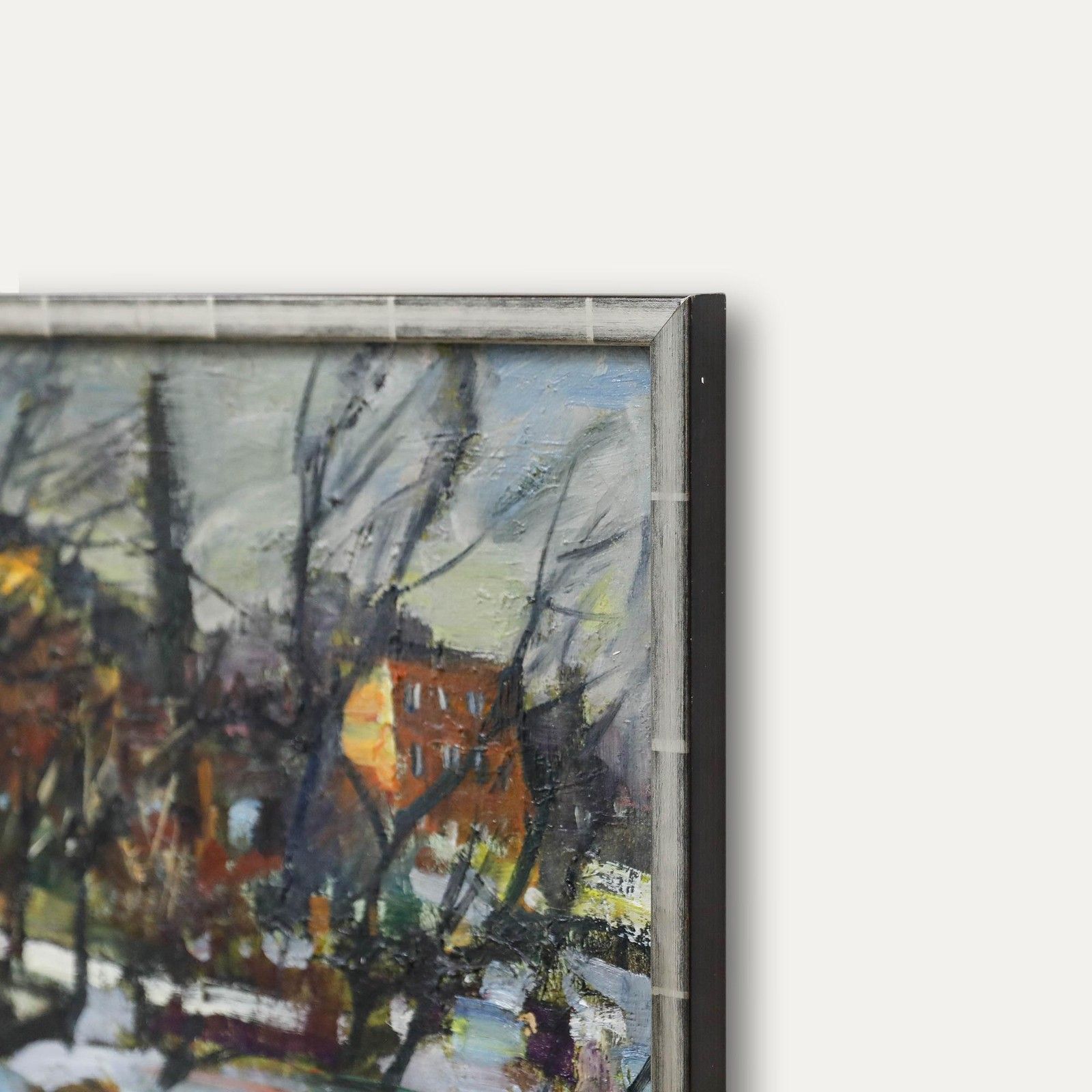 Llewellyn Petley Jones (1908 1986)  Framed Oil, Vale Of Heath, Hampstead, Winter photo vinterior