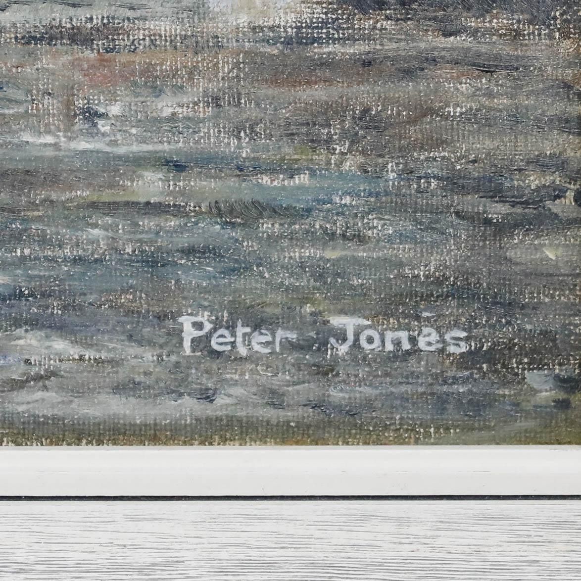Peter Jones Framed 1964 Oil, Harbour Before The Storm photo vinterior
