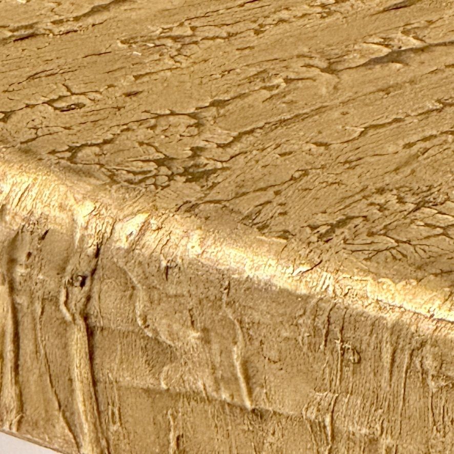 photo vinterior Late 20th Century Sculptural Roundish Brass Top And Blak Iron Coffee Table