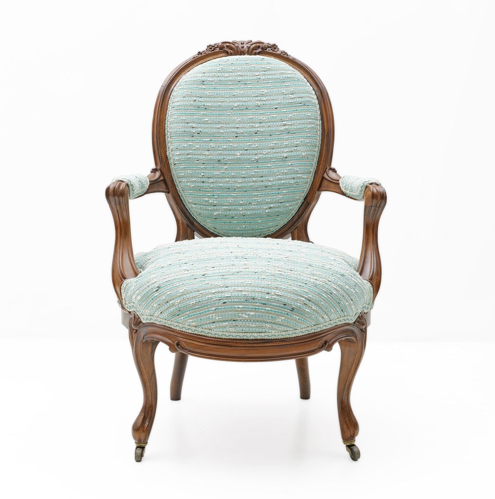 Pair Of French Louis Philippe Style Armchairs, 19th Century photo for sale