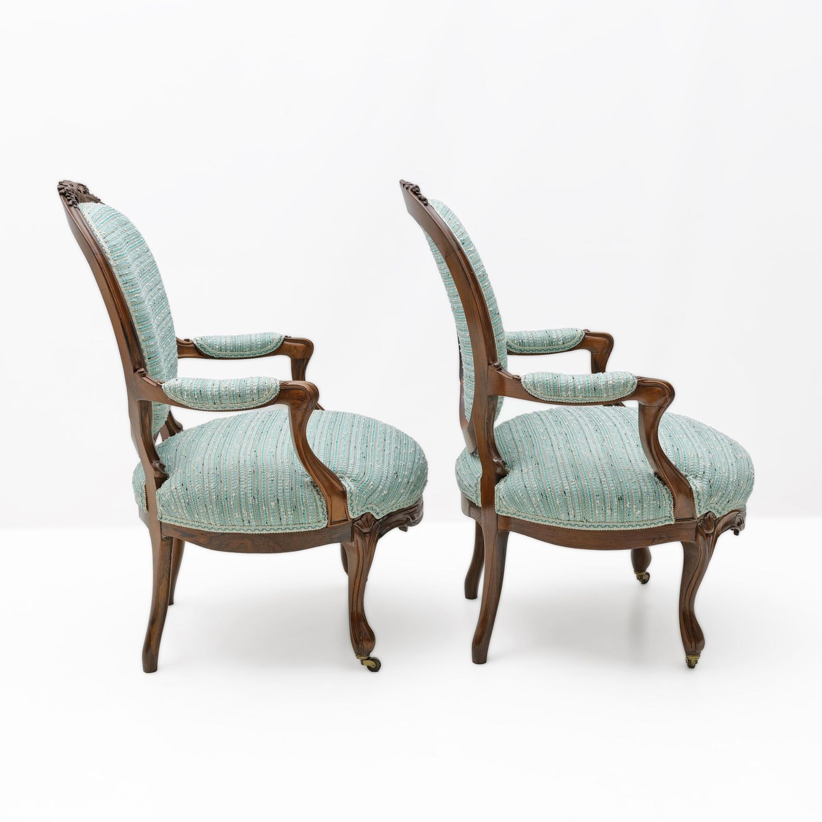 Pair Of French Louis Philippe Style Armchairs, 19th Century photo vintage