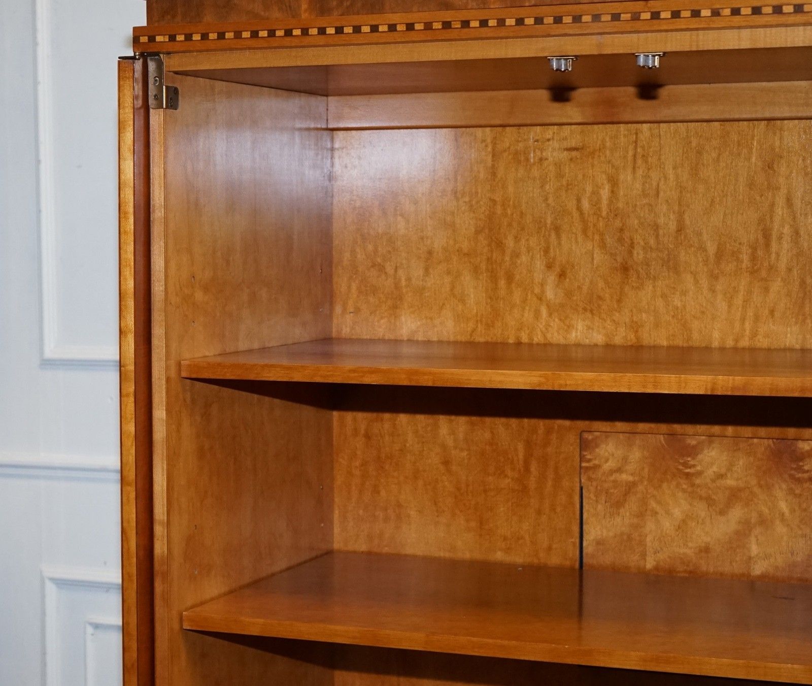 photo furniture American Hickory White Genesis Biedermeier Satin Wood Armoire Or Tv Cabinet