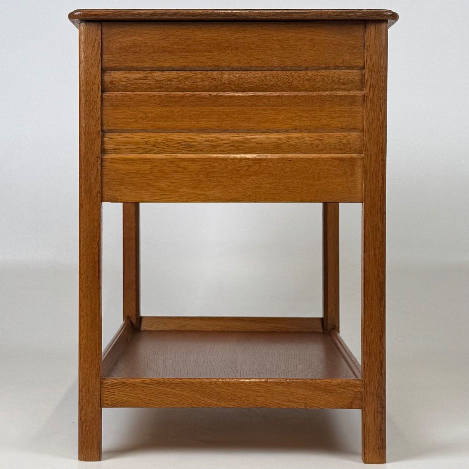 Antique 20th Century Good Quality Storage Box On Stand In Oak photo vintage
