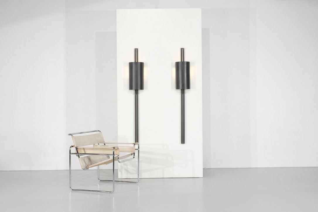 photo buy Pair Of Wall Light " Monza " By Franck Robichez For Dritsh, Paris 1990s.