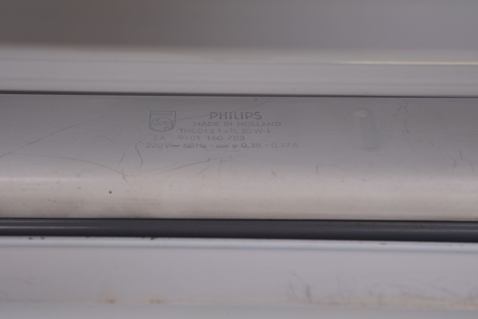 Philips Metal Rectangular Fluorescent Wall Lamp 1960s Holland photo 650.0
