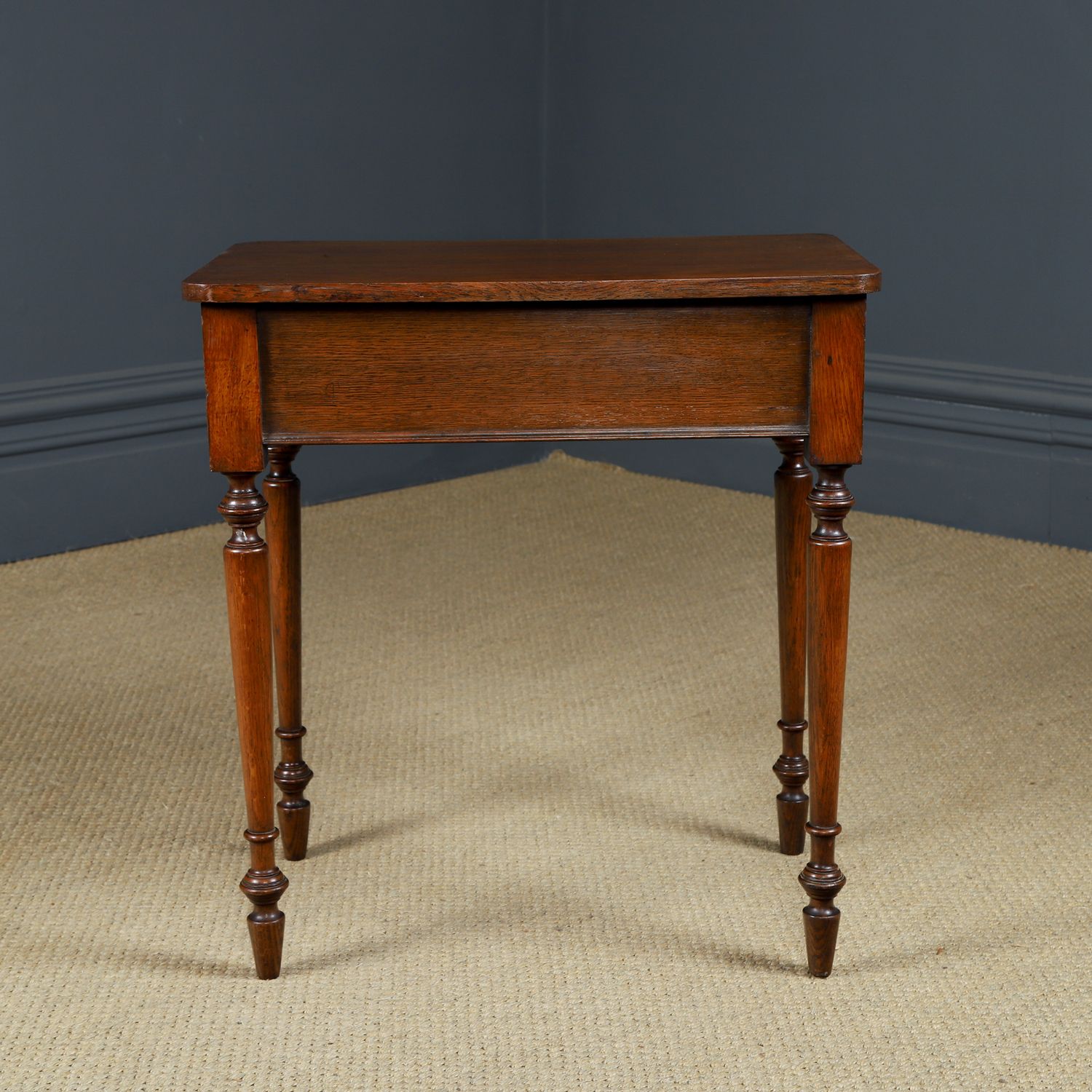 Furniture Small English Victorian Oak Occasional Side Table / Bedside  / Nightstand (Circa 1900) photo