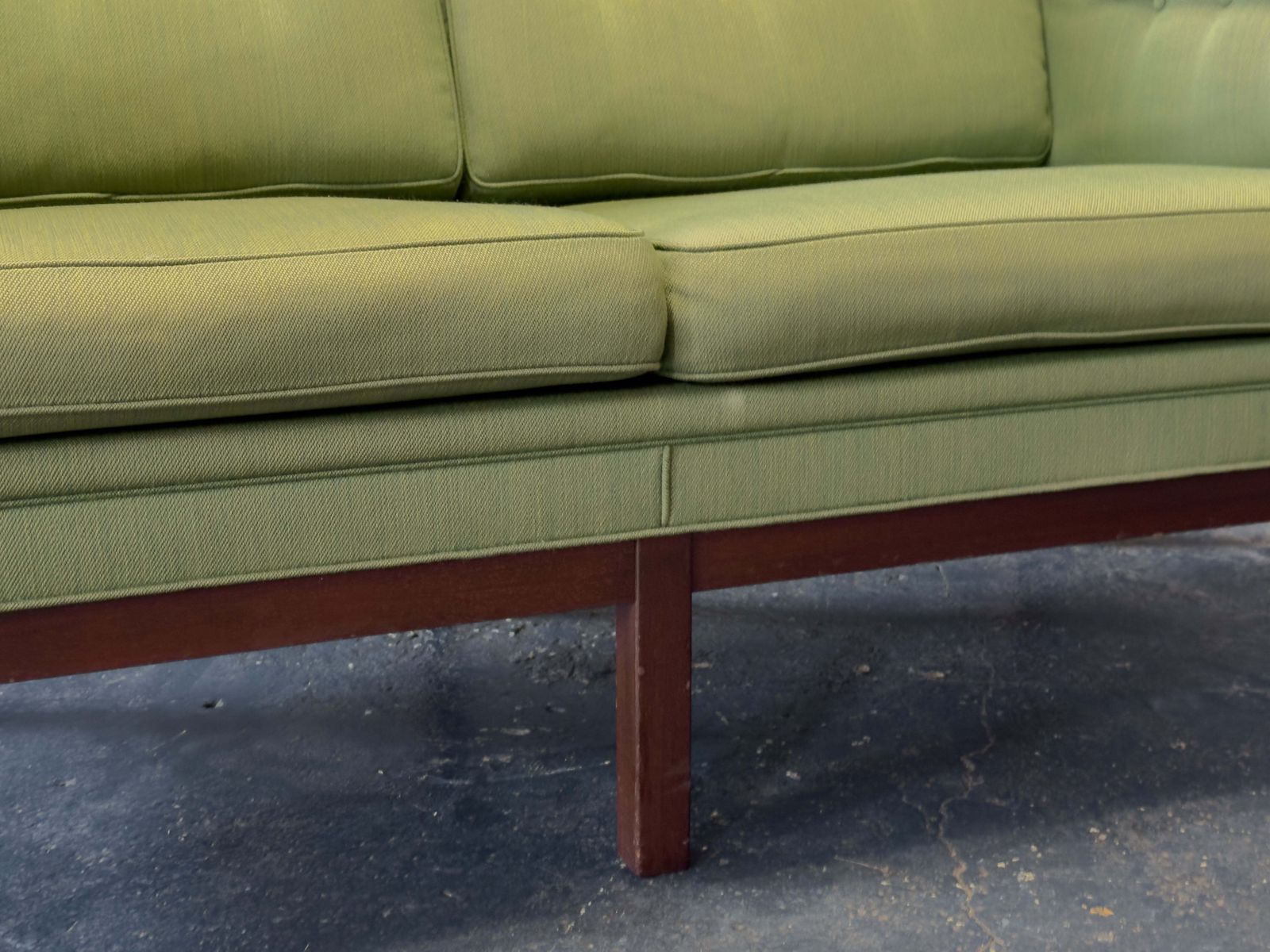 photo vinterior Green Upholstered Two Seater Sofa