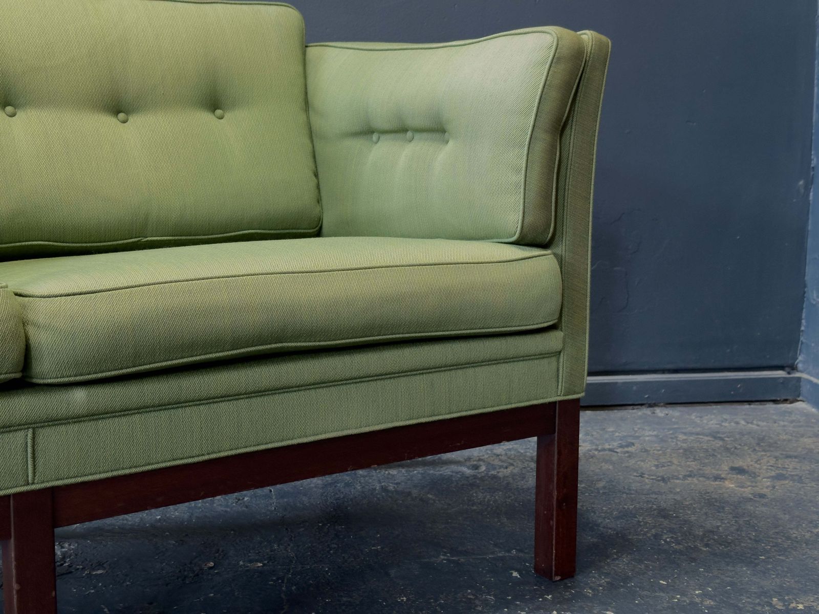photo buy Green Upholstered Two Seater Sofa