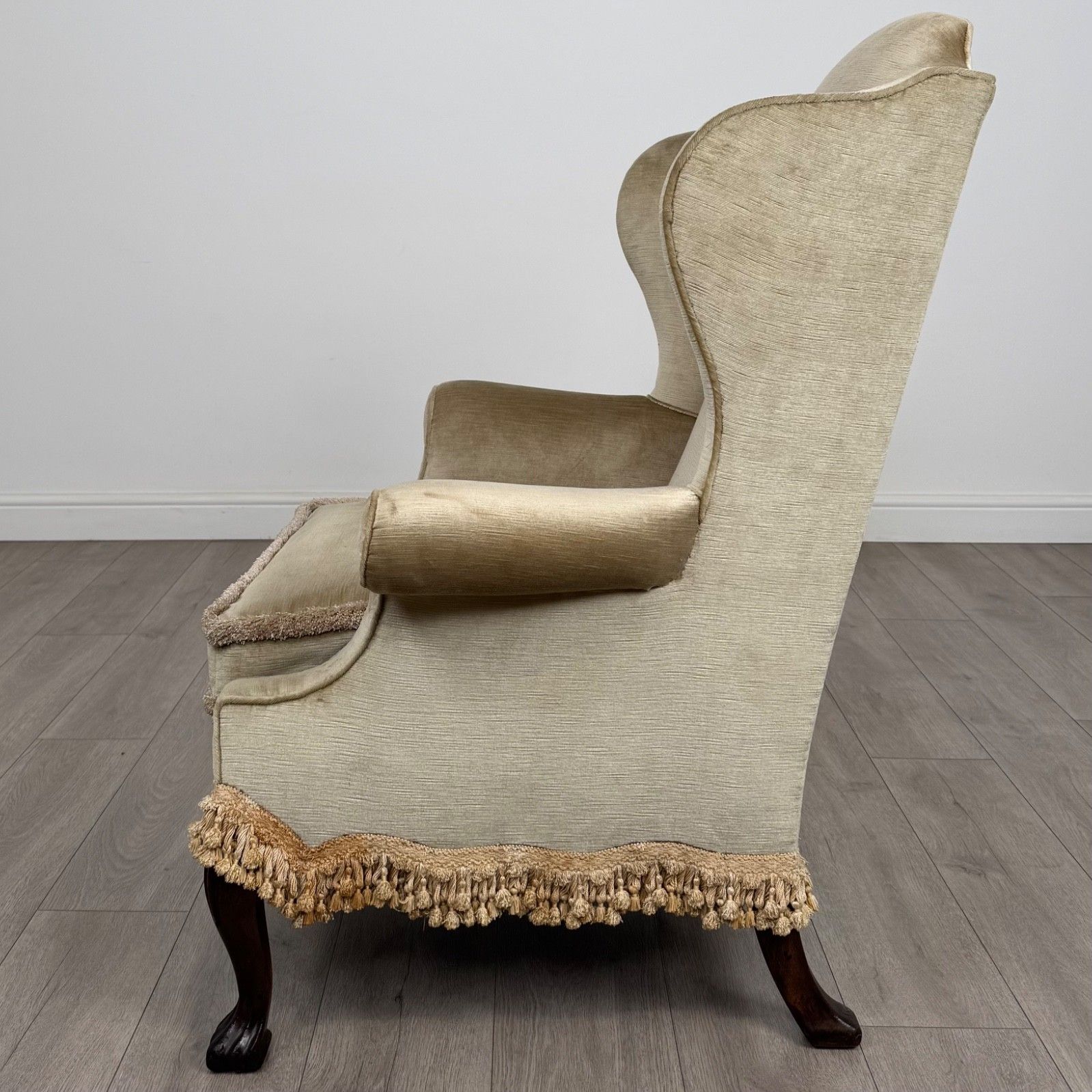 Antique 20th Century Wingback Armchair In Mahogany photo furniture