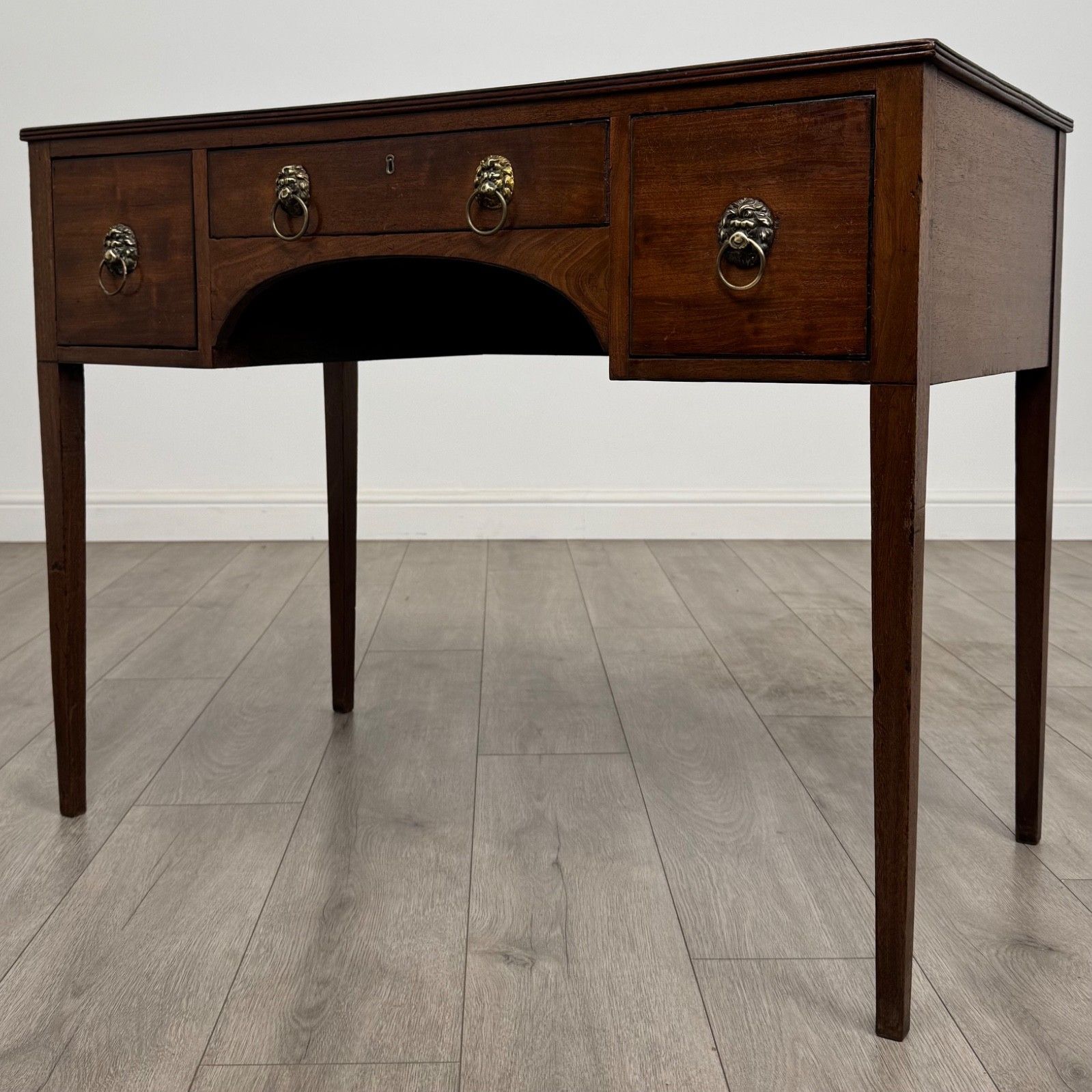 Antique 18th Century Good Quality Writing Table In Mahogany photo furniture