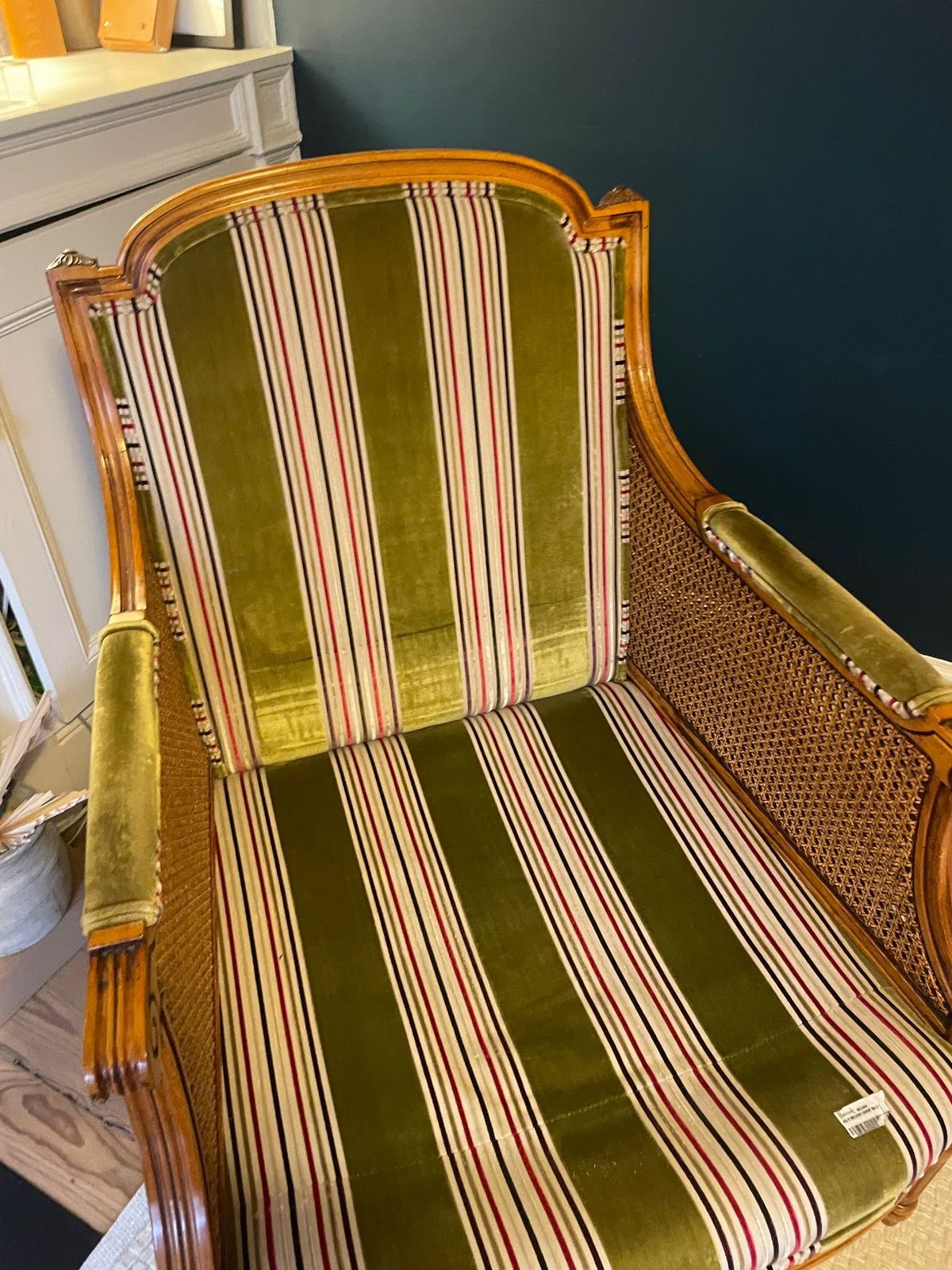 A Late 19th/Early 20th Century Walnut And Bergère Framed French Style Armchair photo 500.0