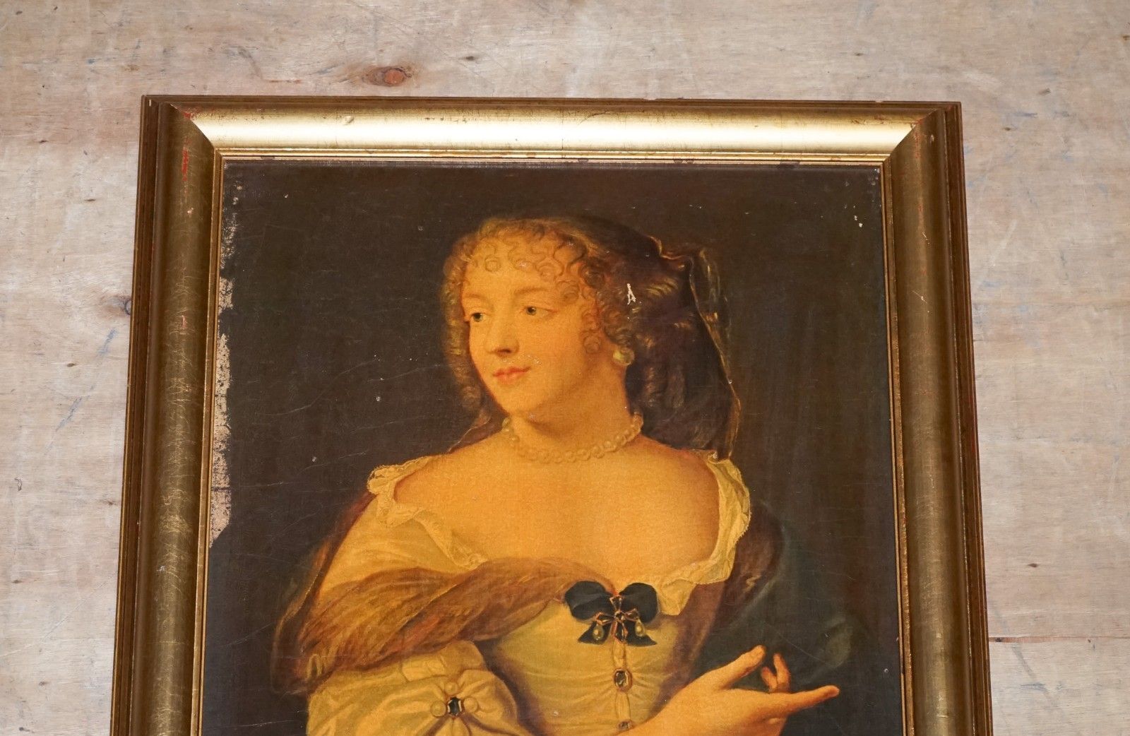 Vintage Print In Gilted Frame Madame De Sévigné French Aristocrat 86 X 56 Cm photo for sale