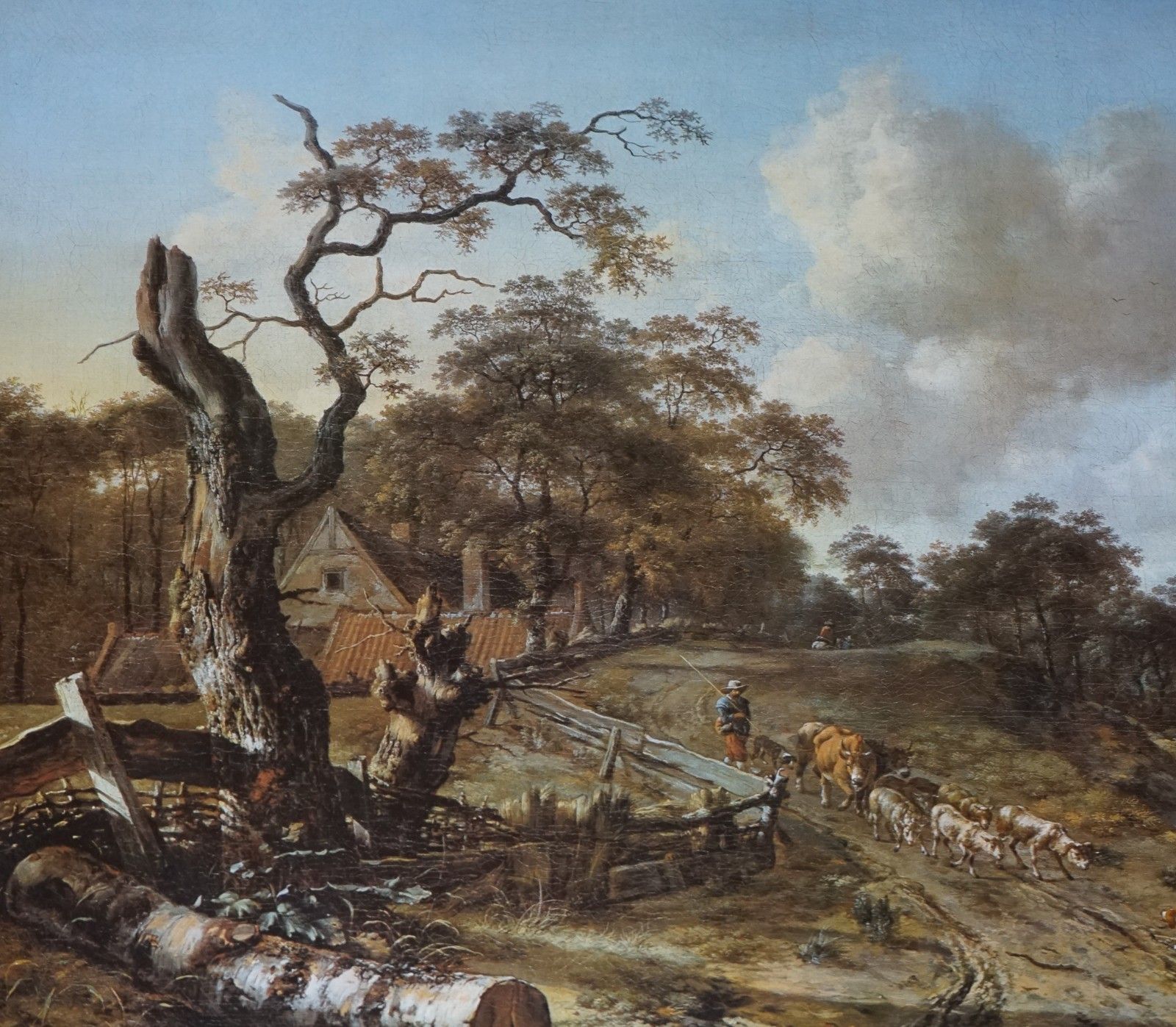 photo for sale Vintage Framed Print In Gold Frame By Dutch Painter Jan Wijnants 74 X 87 Cm