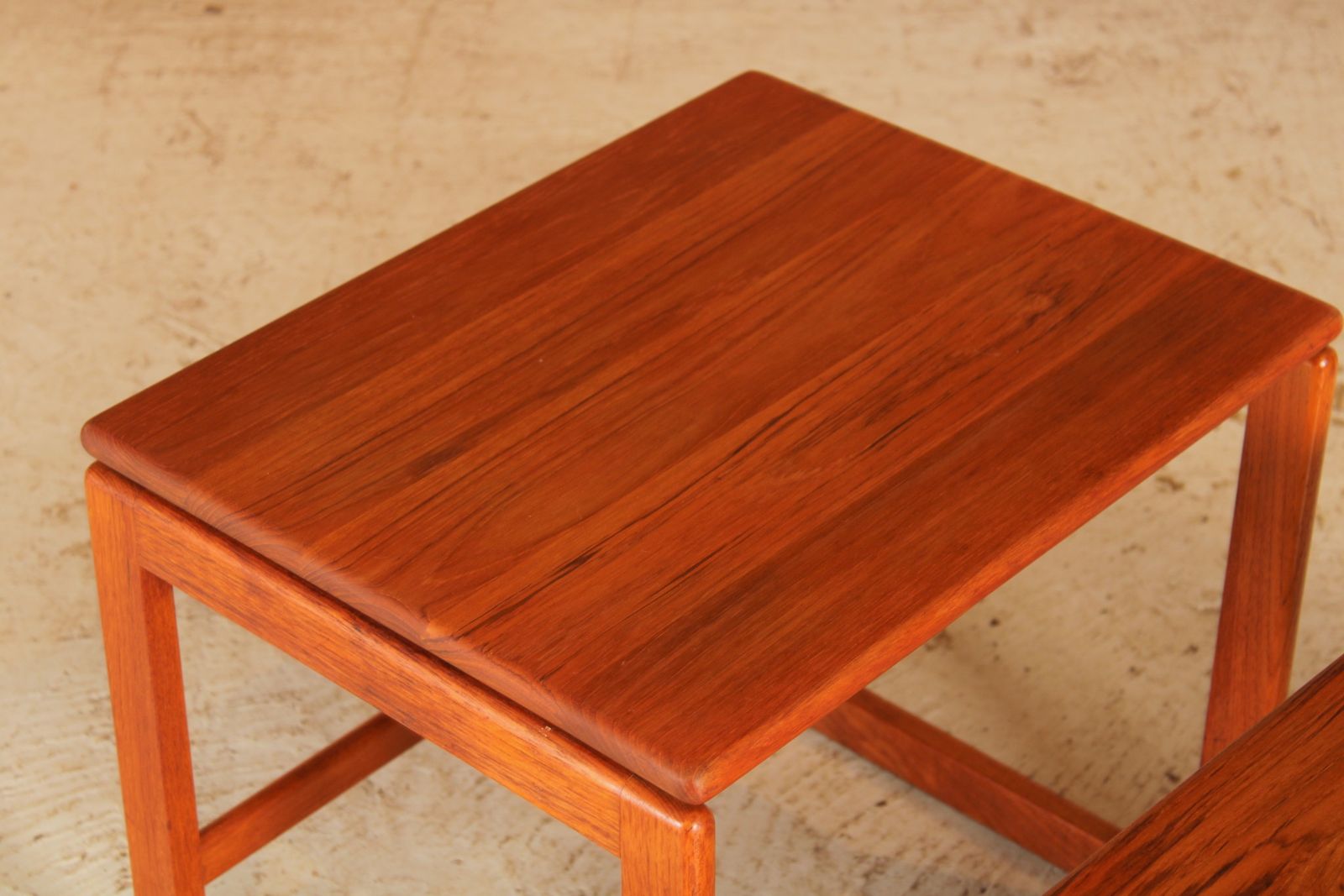 Midcentury Solid Teak Nest Of Tables C.1970 photo 250.0