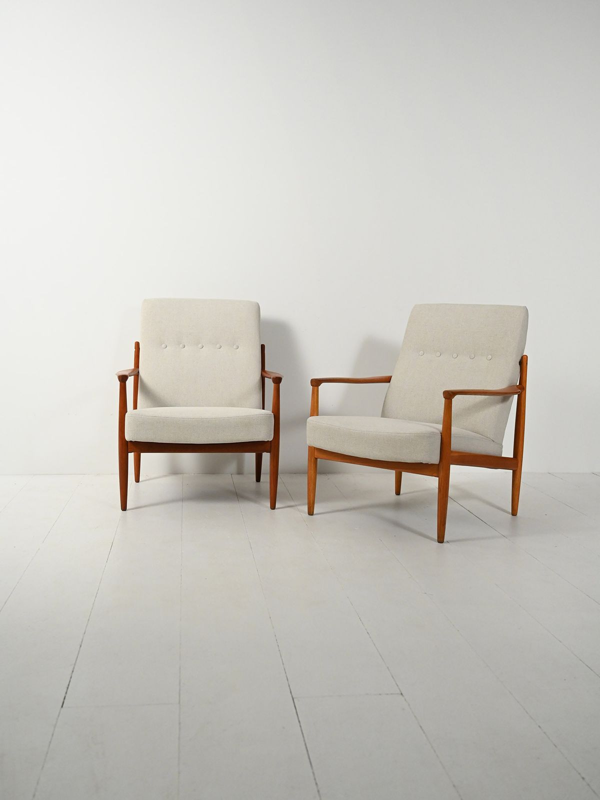 Pair Of Scandinavian Teak Armchairs From The 1950s And 1960s photo furniture