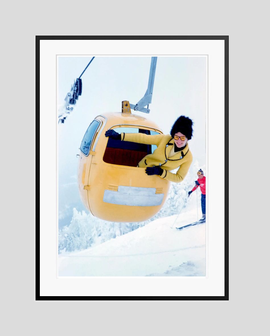 Toni Frissell 'Sugarbush Ski Lift' Archival Pigment Print Framed In Black photo furniture
