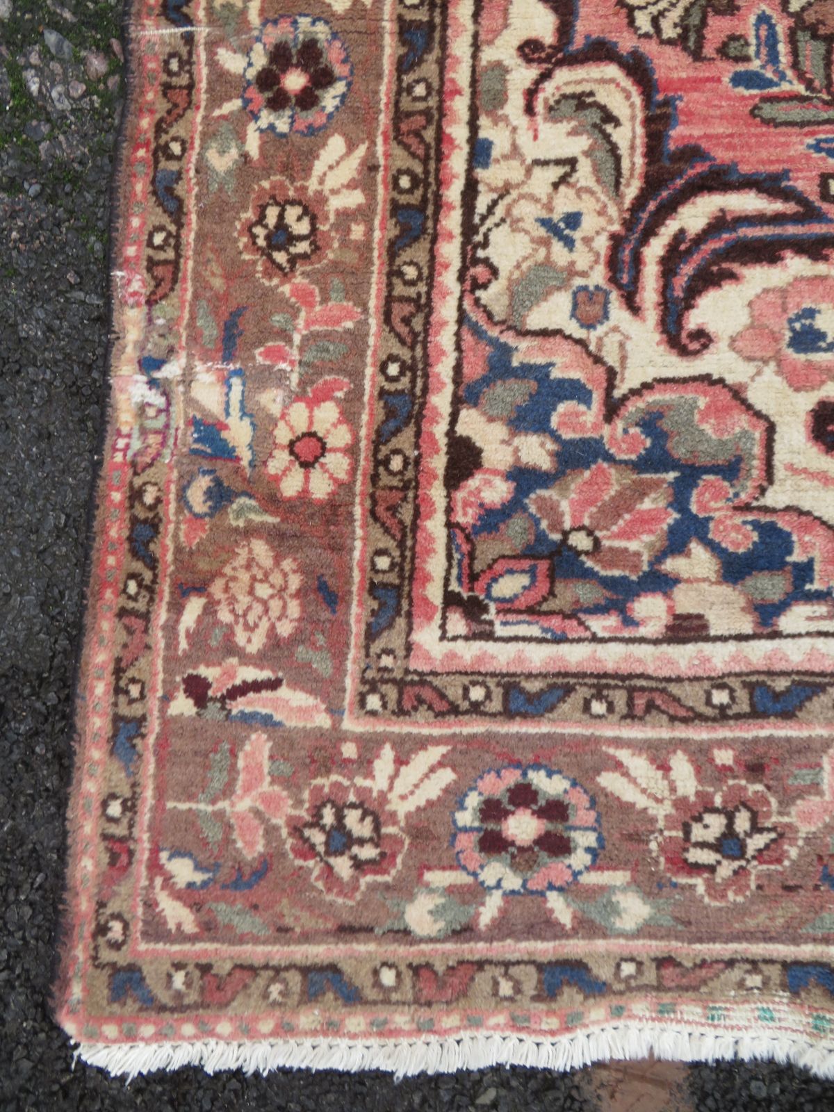 Large Hamadan Rug. 260cm X 153cm. Pretty Pink Ground photo buy
