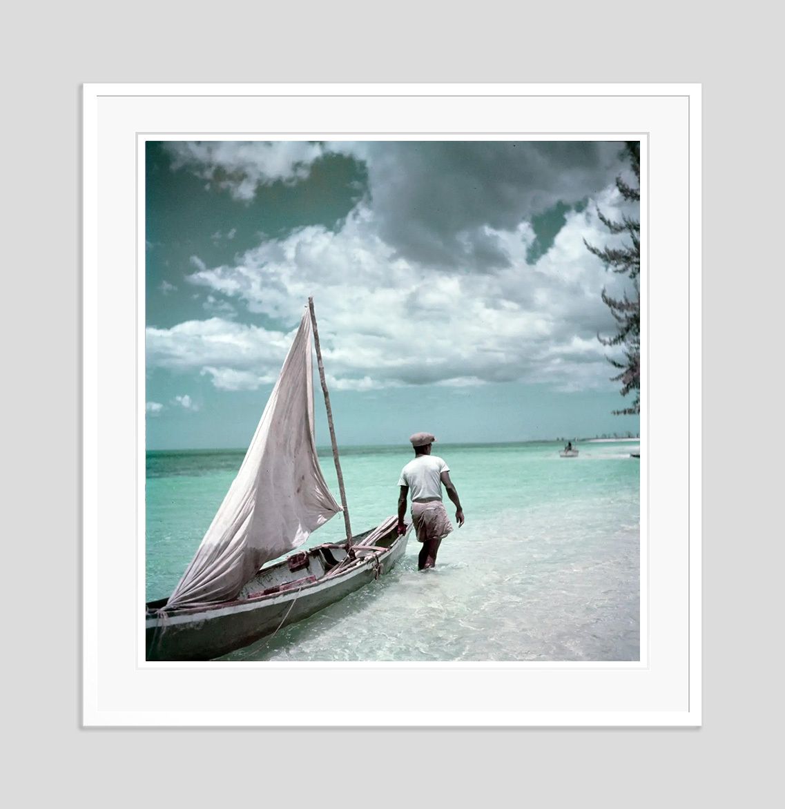 Toni Frissell 'Jamaica Boat' Archival Pigment Print Framed In White photo furniture