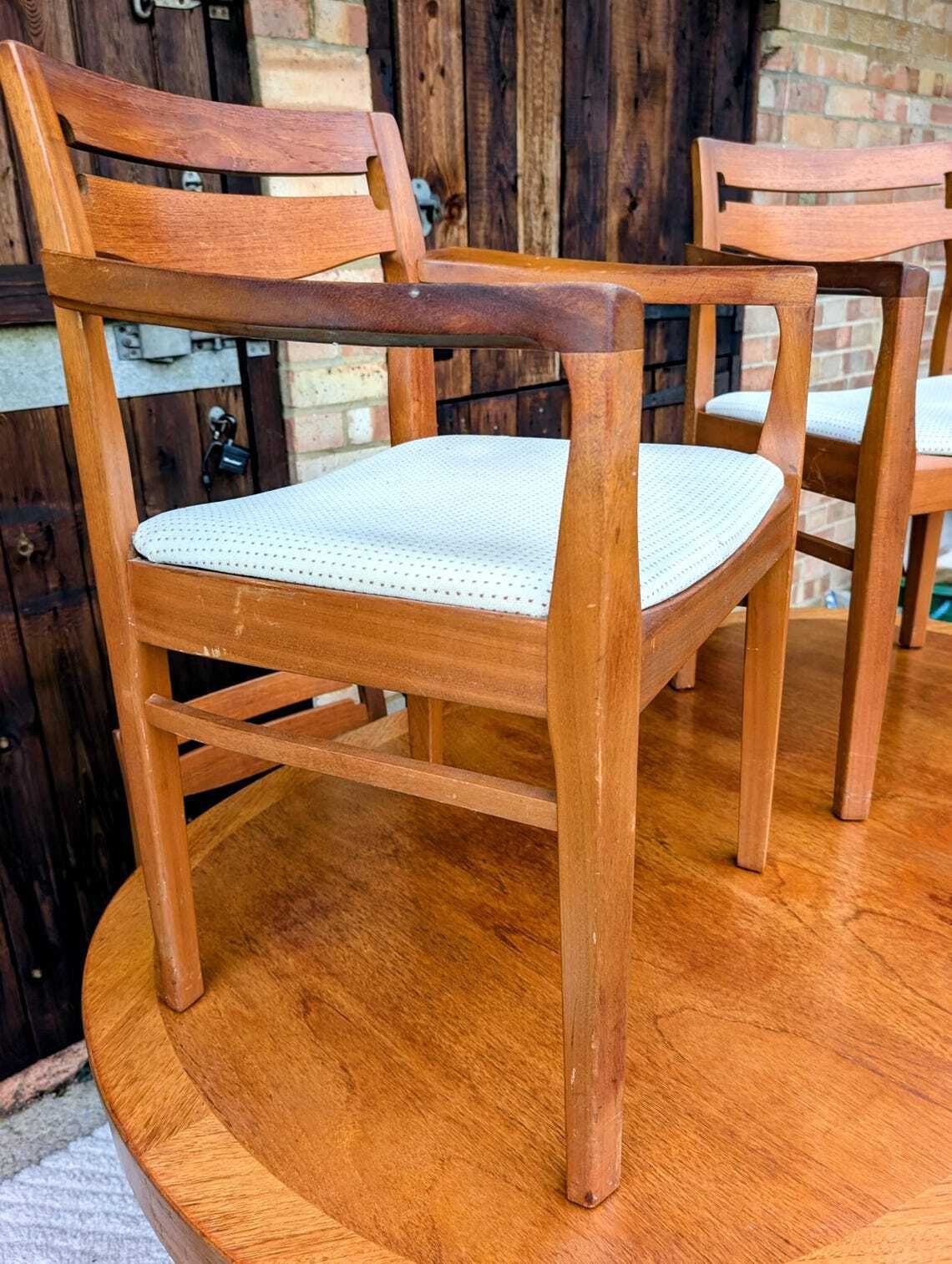 Mid Century Modern Stylish Nathan 1970s Teak Dining Table And 6 Chairs Vintage Furniture photo vinterior