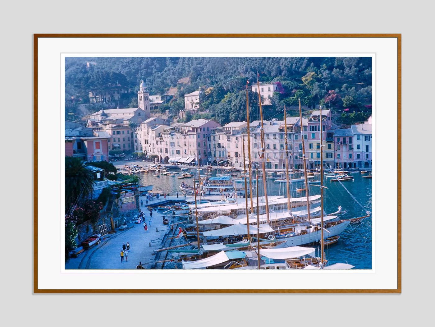 Toni Frissell 'Rapallo Port Genoa Italy' Archival Pigment Print Framed In Brown photo furniture