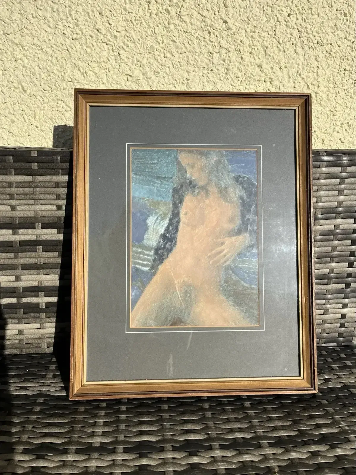 Vintage Expressionist Jacques De Mol Nude Pastel / Gouache Painting Naked Lady photo buy