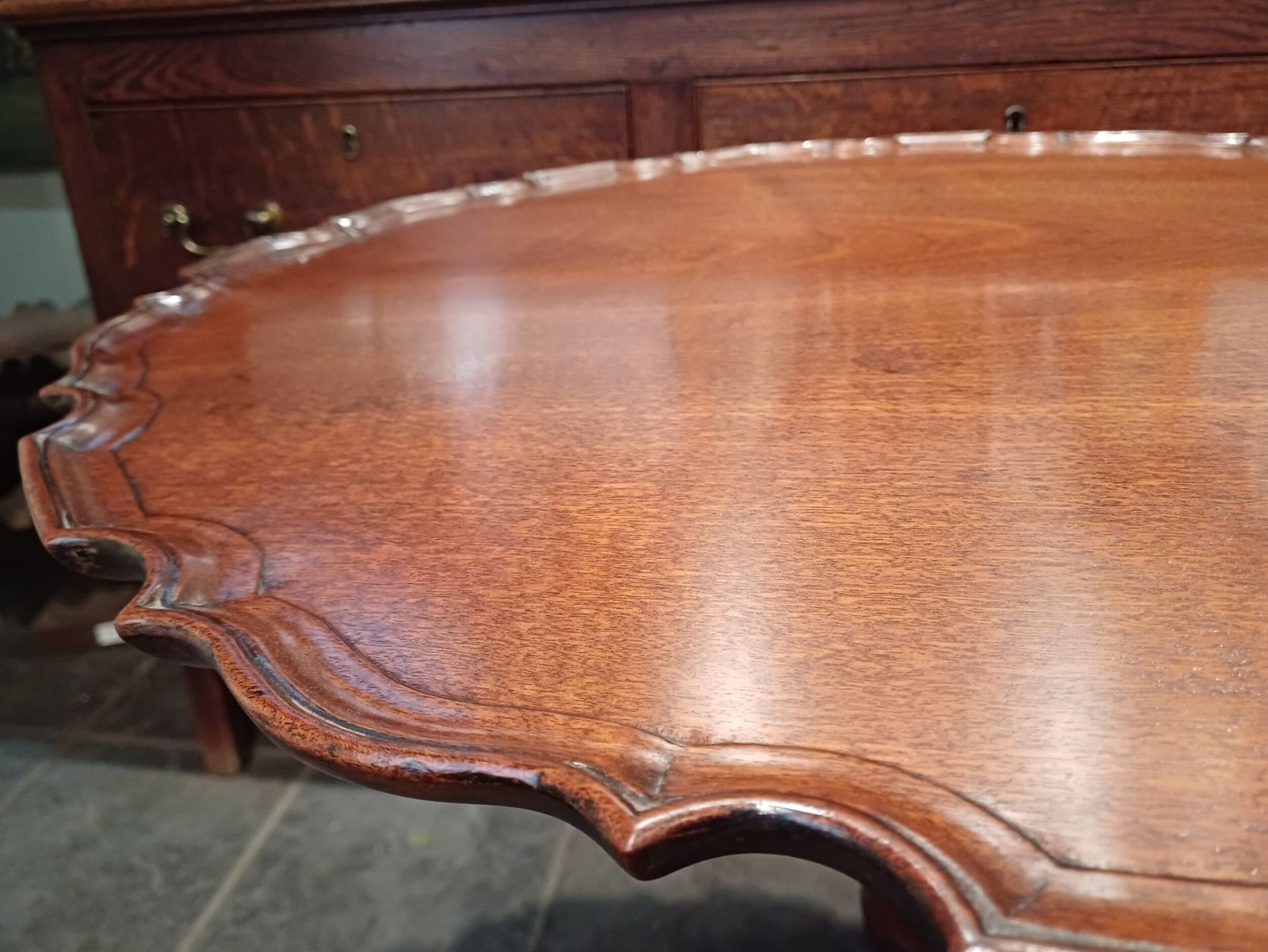Beautiful 18th Century Mahogany Piecrust Birdcage Tripod Centre Table photo buy