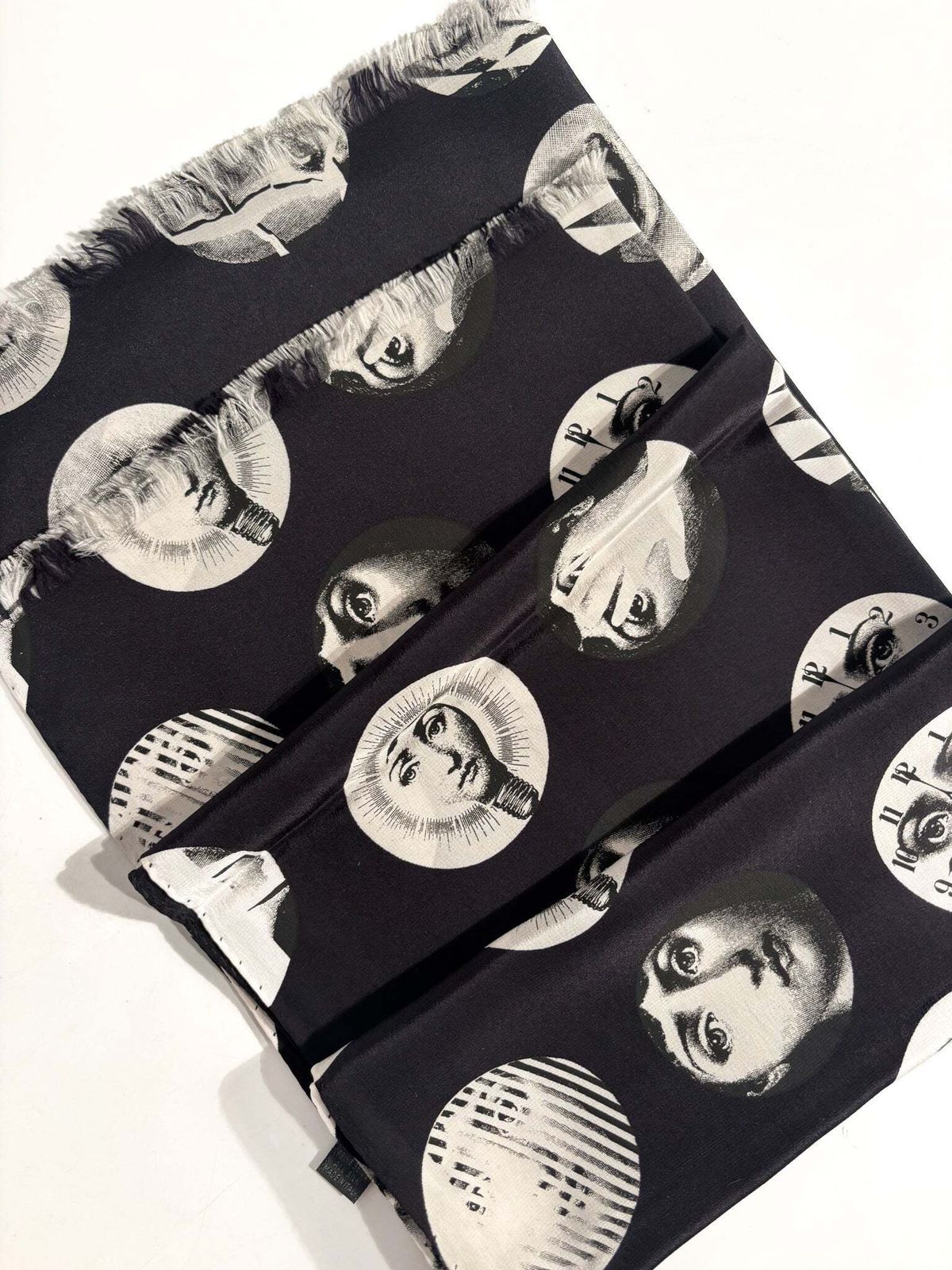 Piero Fornasetti's "Volti Di Lina" Silk Scarf From The 1980s photo Home Decor