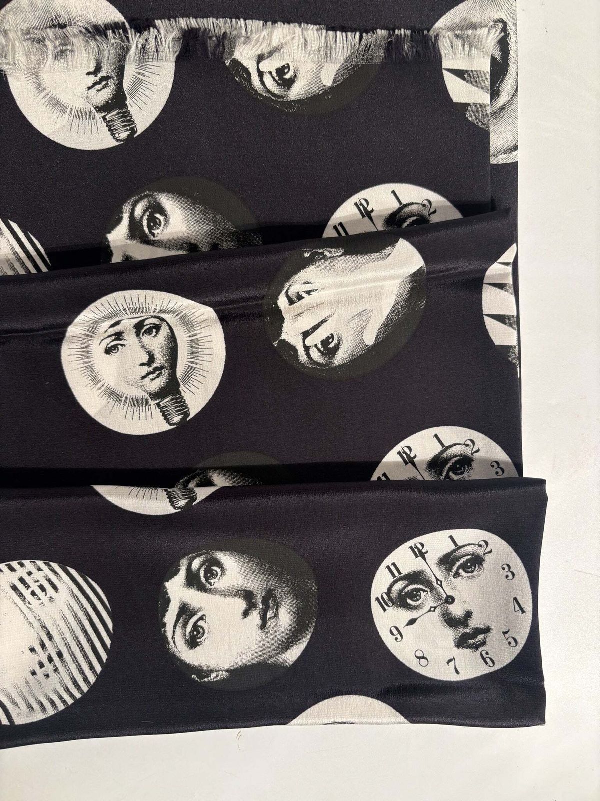 Piero Fornasetti's "Volti Di Lina" Silk Scarf From The 1980s photo buy