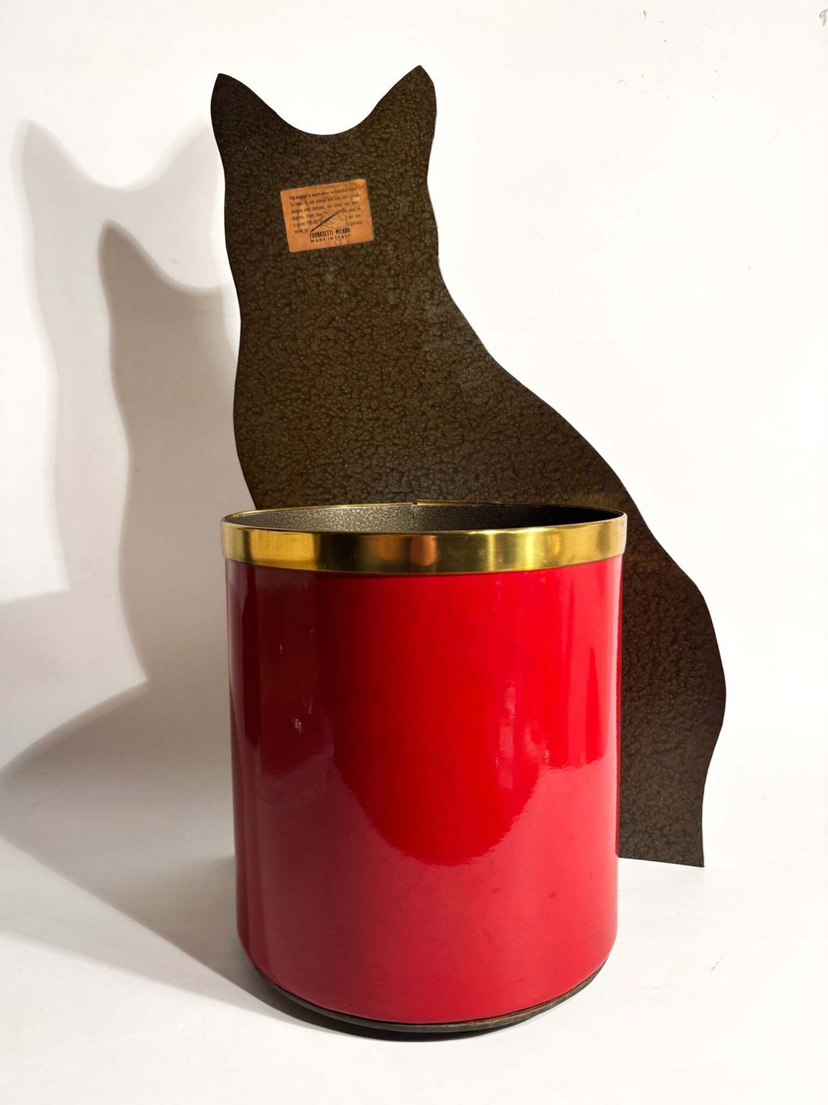 Piero Fornasetti's "Micione" Metal Basket, 1970s photo buy