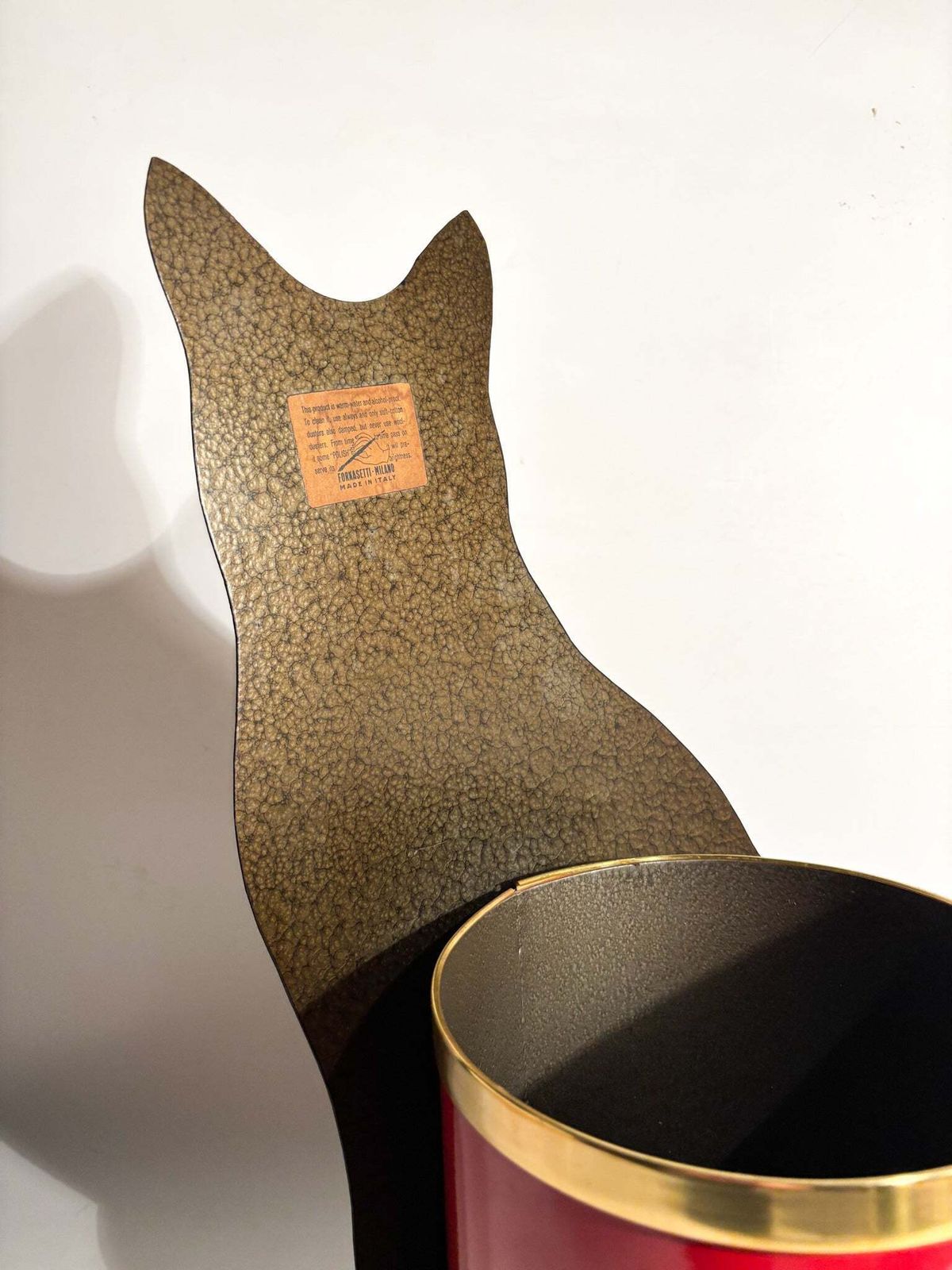 photo furniture Piero Fornasetti's "Micione" Metal Basket, 1970s