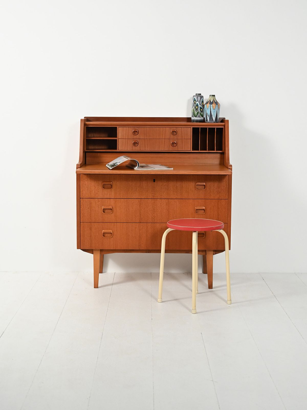 Scandinavian Secretary From The 1960s With A Pull Out Top