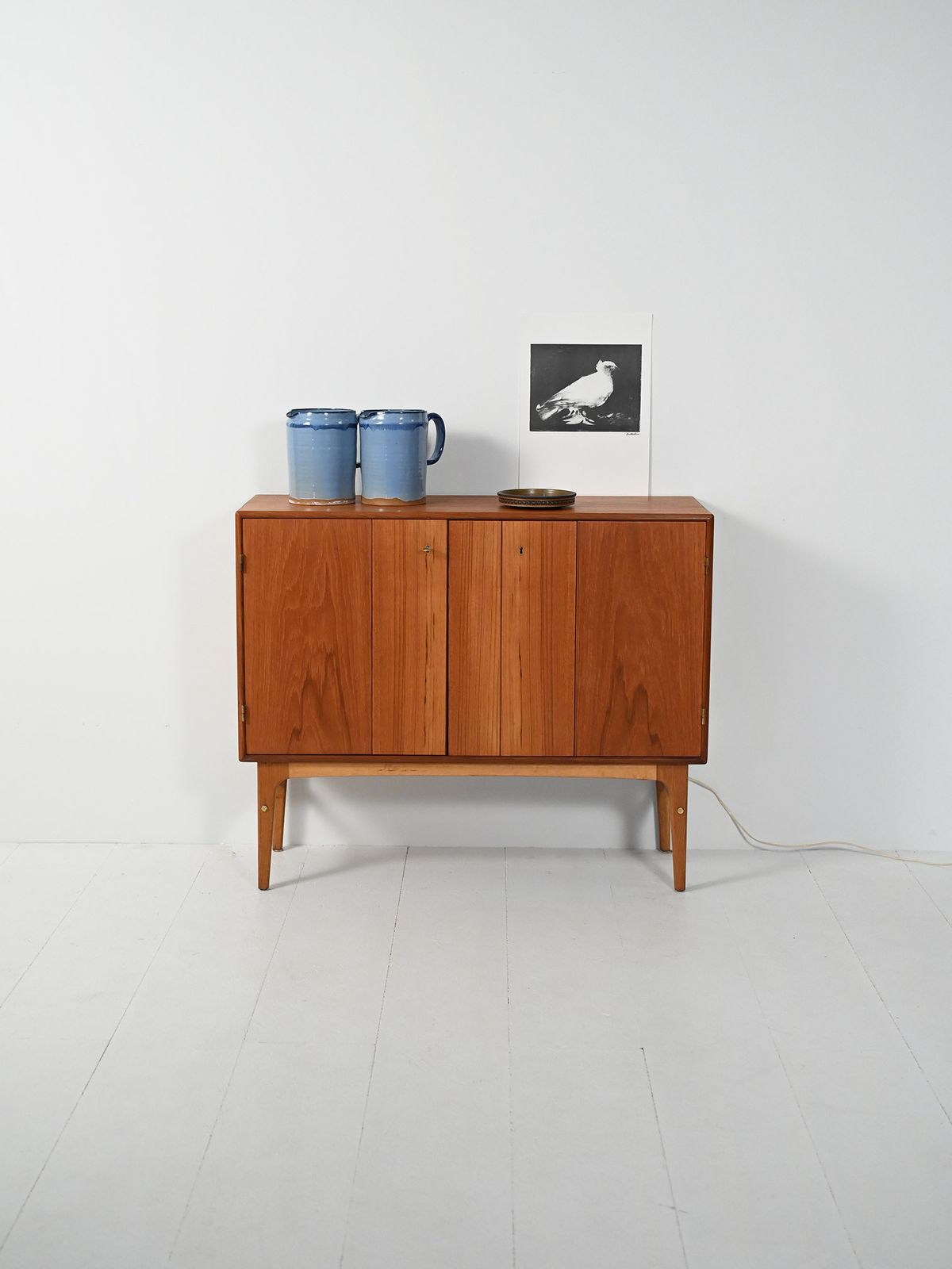 Scandinavian Teak Bar Cabinet From The 1950s