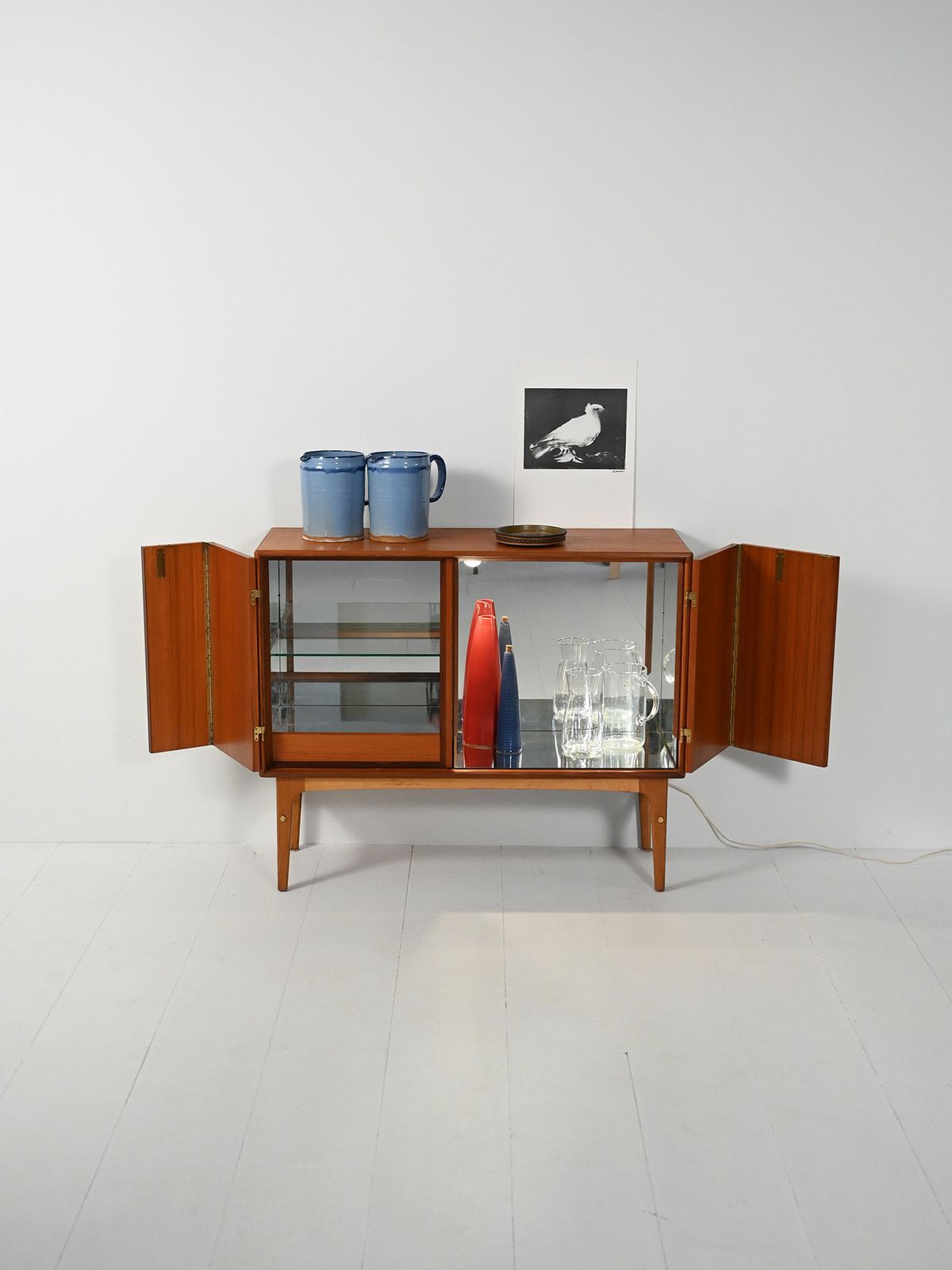 Scandinavian Teak Bar Cabinet From The 1950s photo for sale