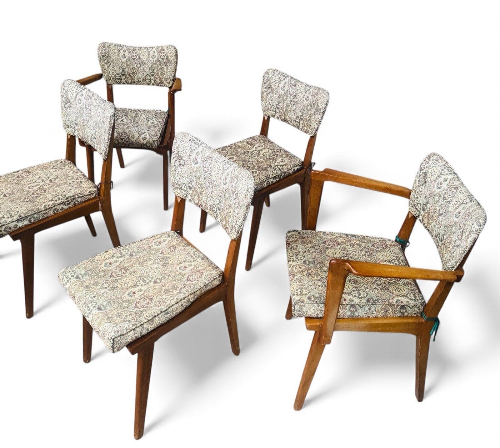 Set Of Six Teak Alfred Cox Dining Chairs Rare Mid Century Retro C1950s photo vintage