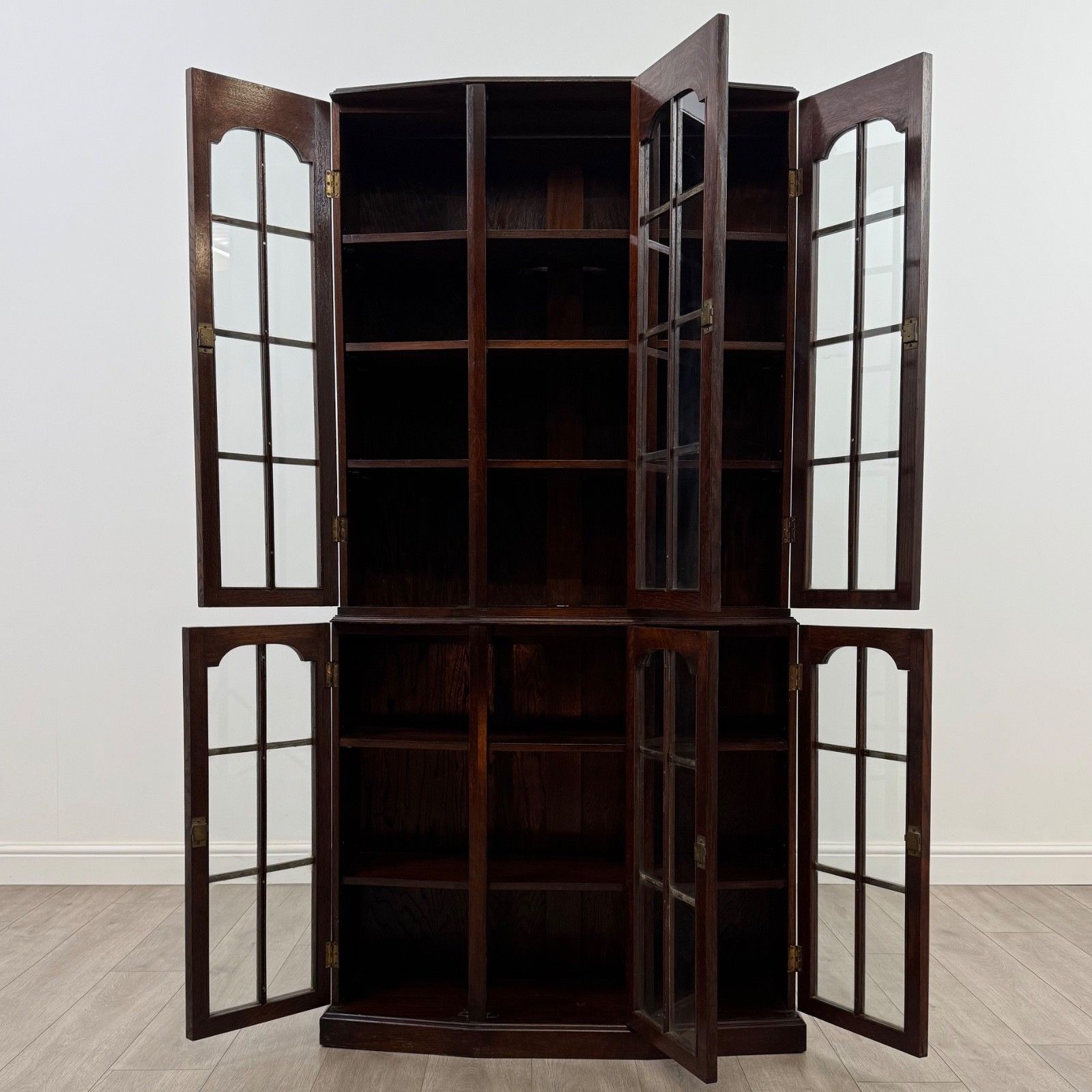 Antique 20th Century Good Quality Display Cabinet In Oak photo furniture