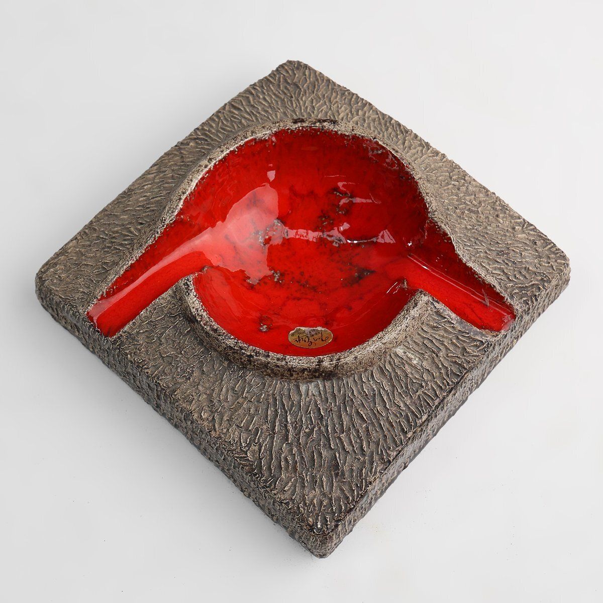 Mid Century Ceramic Ashtray From Jan Van Erp, The Netherlands, 1970s