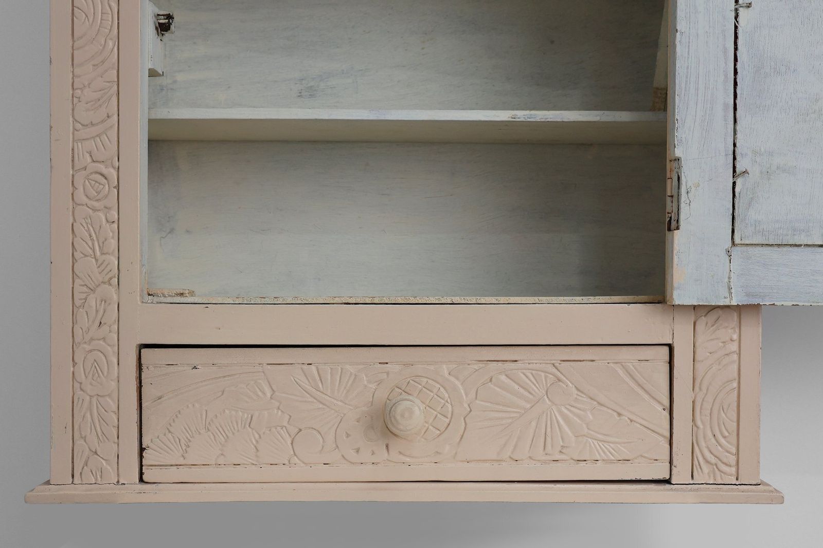 Art Deco French Shaving Cabinet In Wood With Mirror, 1930s photo buy