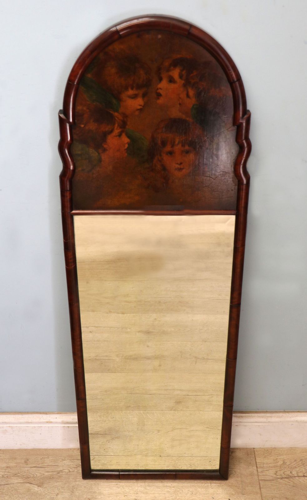 A Truly Wonderful & Certainly Unusual 19th Century Mahogany Framed Wall Mirror.